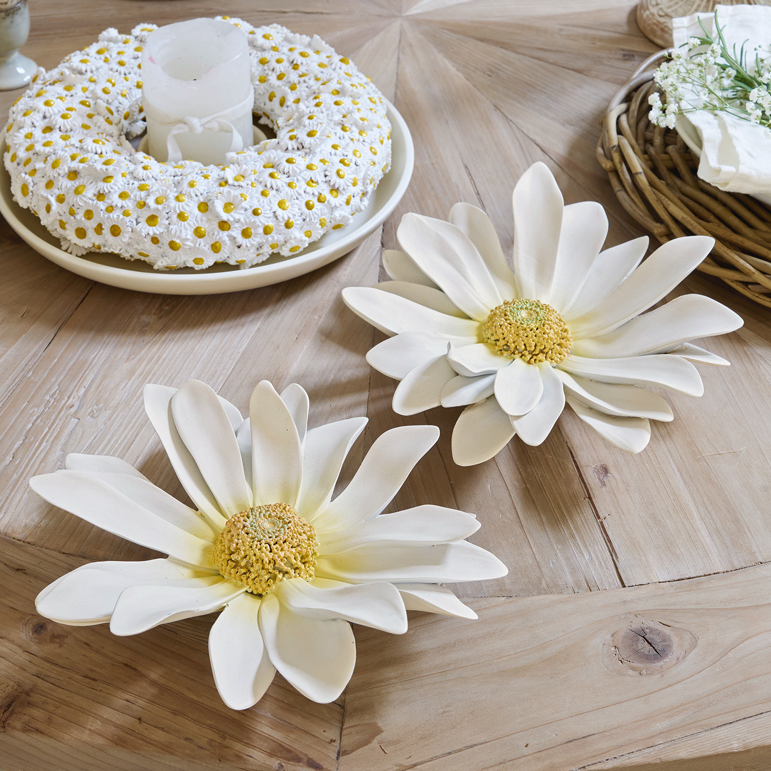 Lot de 2 fleurs déco Humbeline