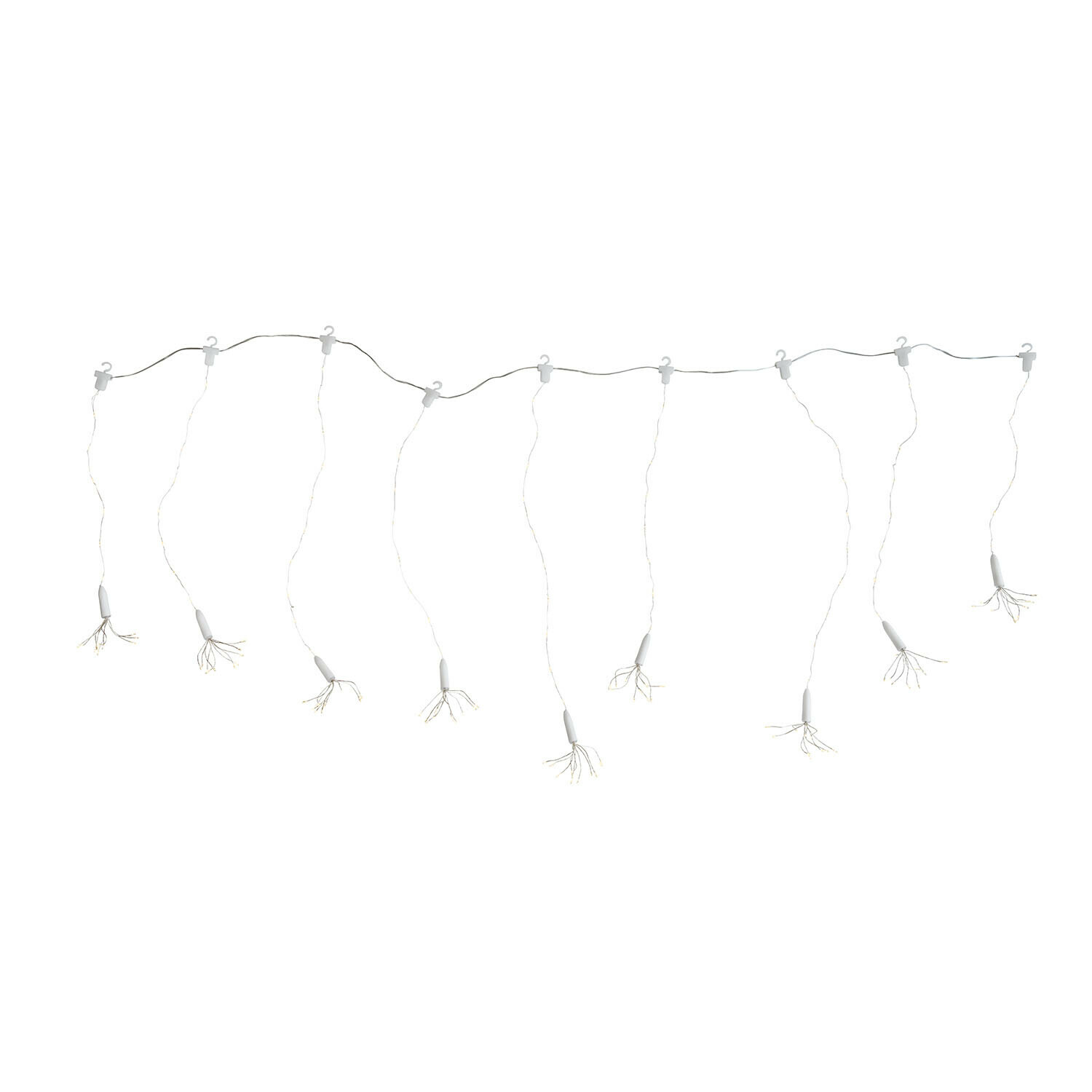 Guirlande lumineuse Bellarian Guirlande lumineuse décorative avec clips blancs et petites LED pour intérieur et extérieur