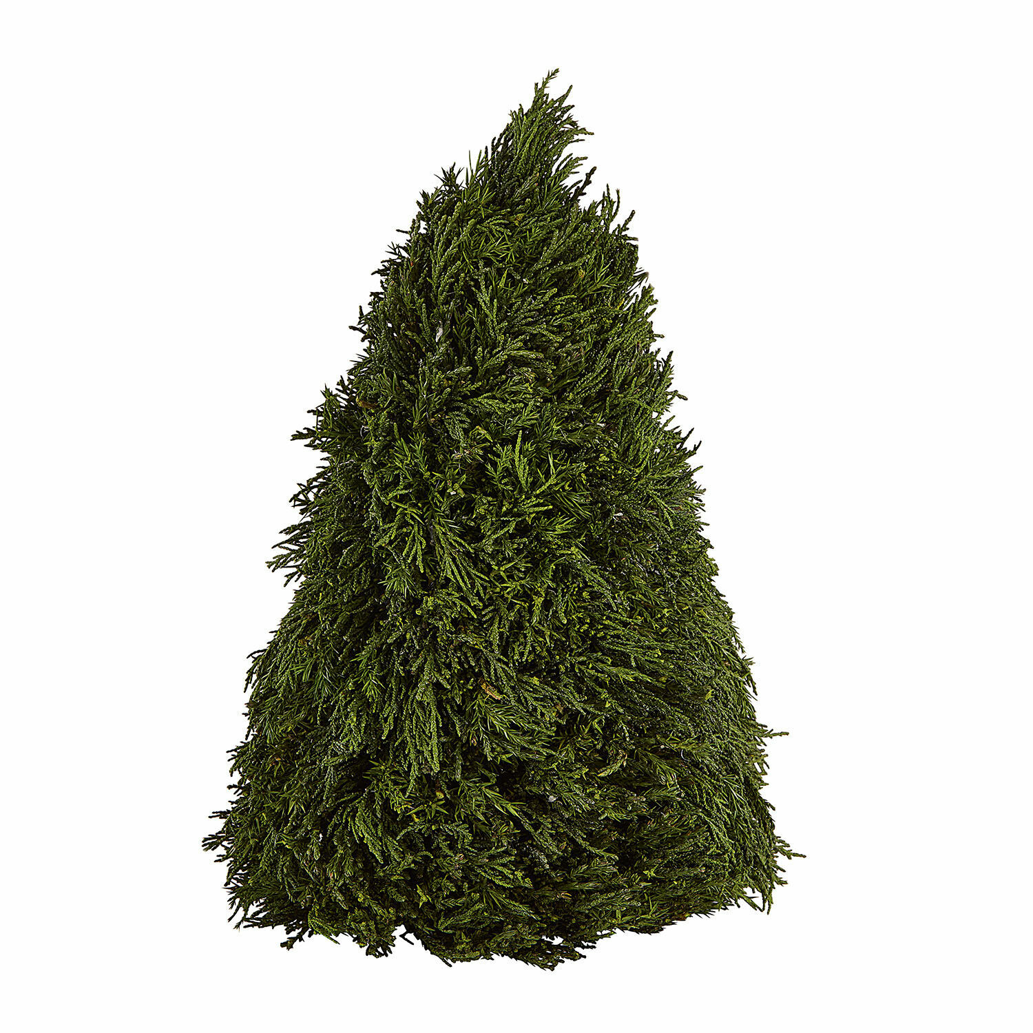 Arbre décoratif Moran Sapin artificiel conique en matériau vert, décoration de Noël pour intérieur
