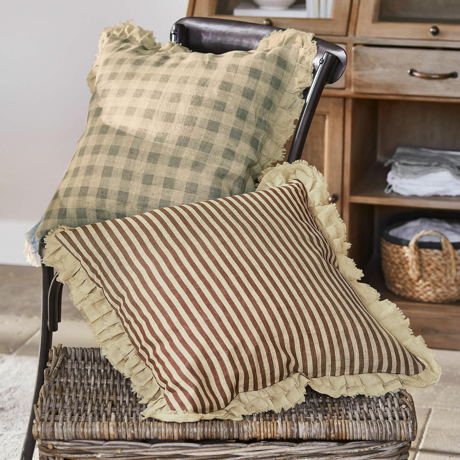 Lot de 2 housses de coussins Brossier