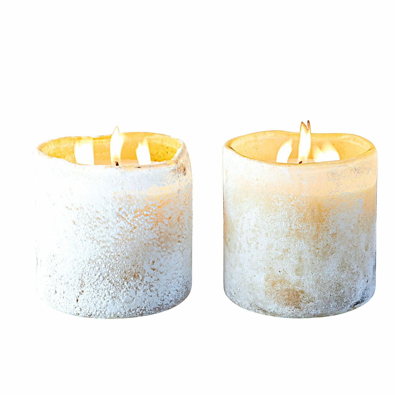 Lot de 2 photophores avec bougies Caladia