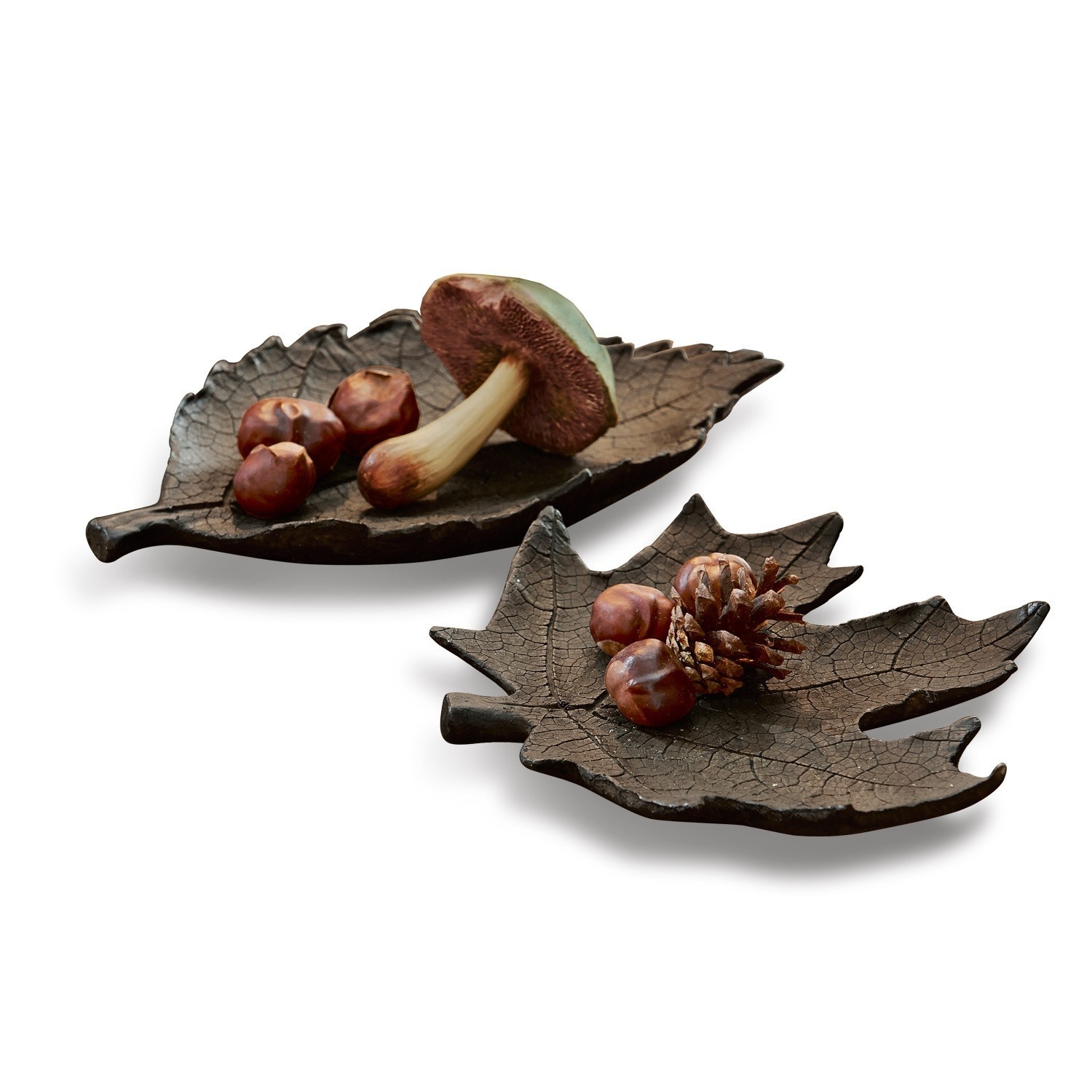 Lot de 2 décorations feuille Greenery