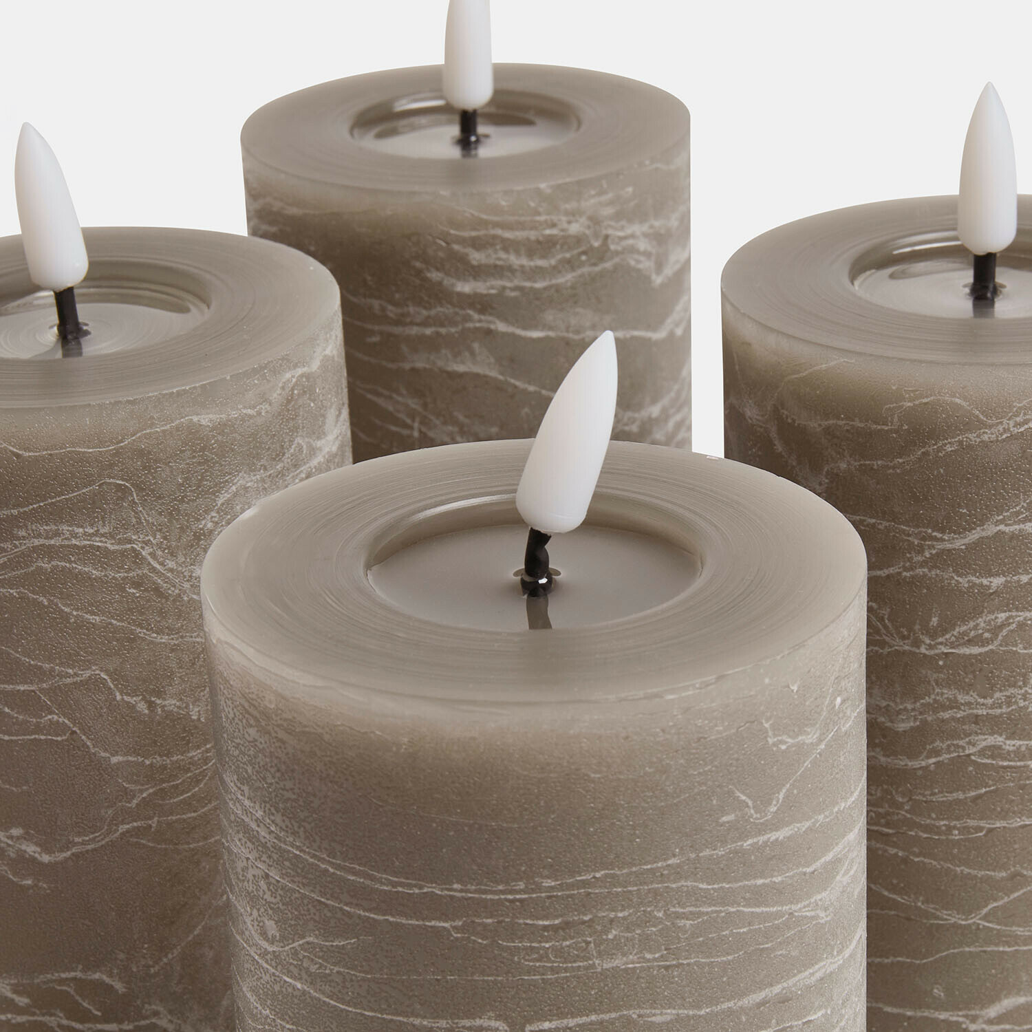 Lot de 4 bougies cylindriques à LED Rimfalla
