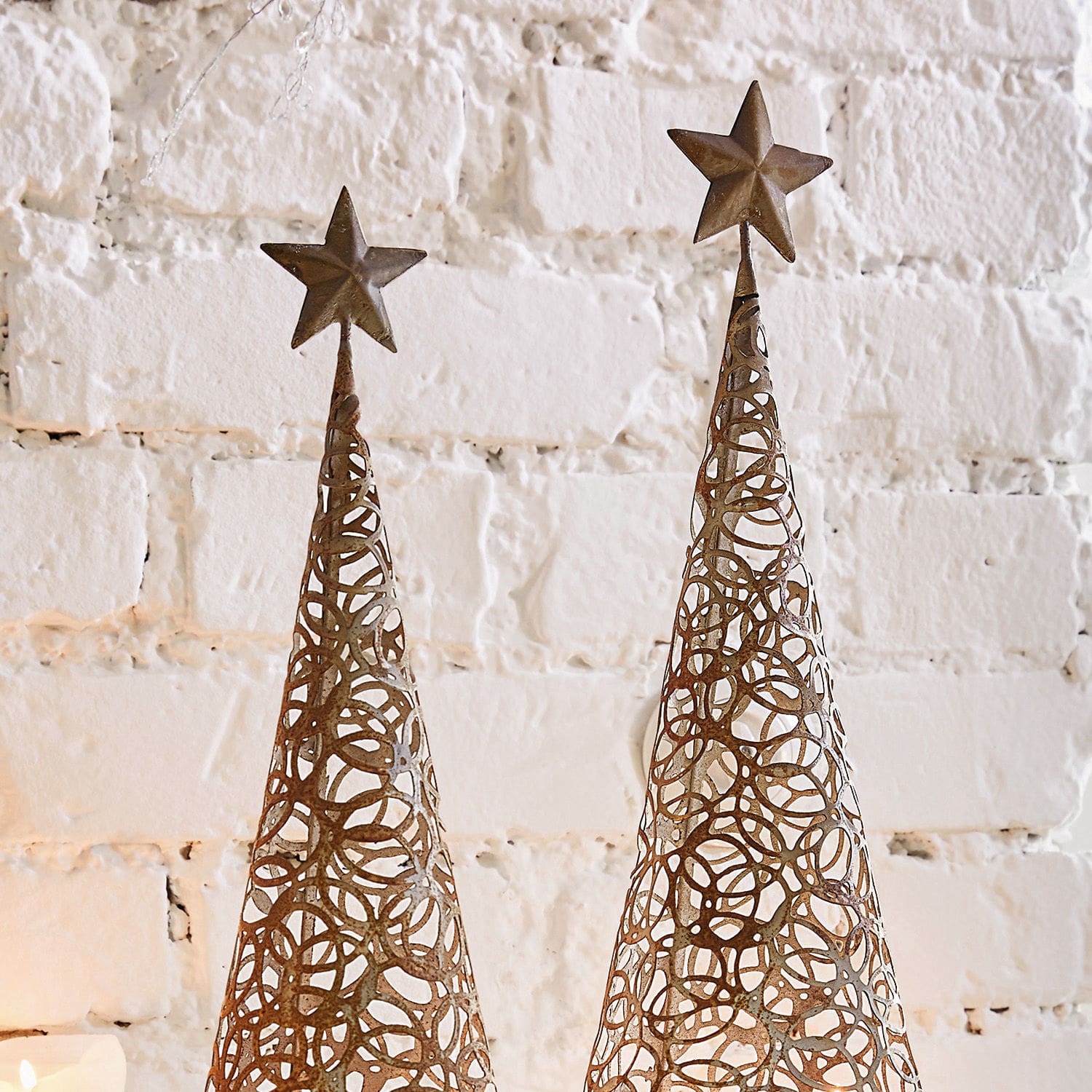 Lot de 2 sapins décoratifs Avoine