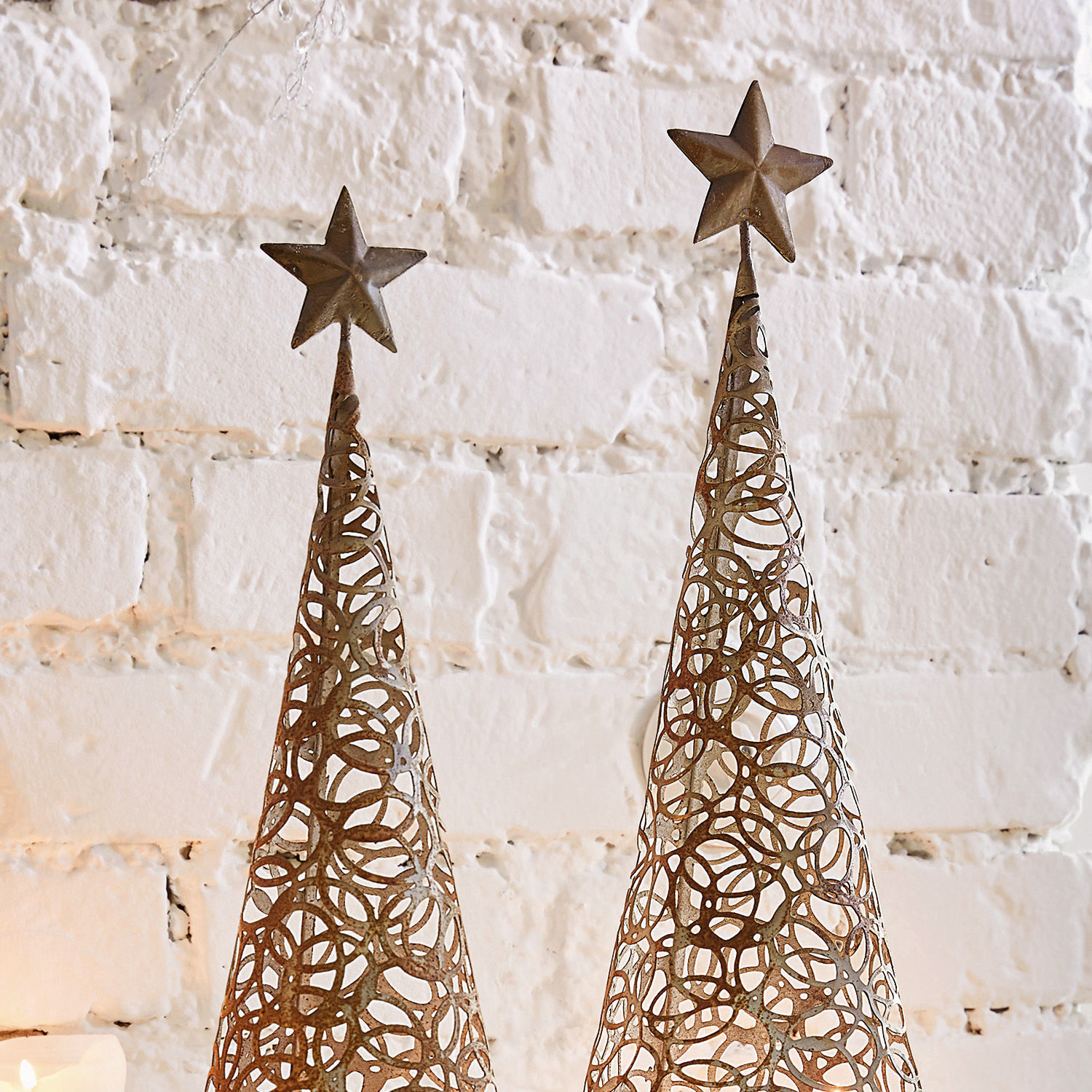 Lot de 2 sapins décoratifs Avoine