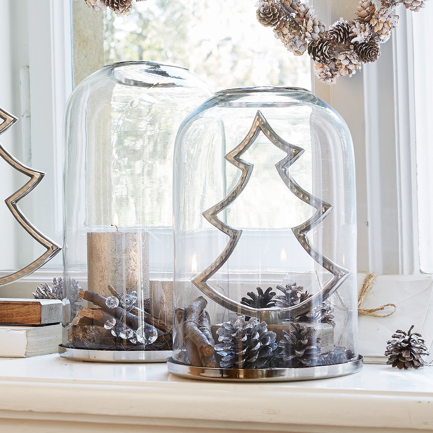 Lot de 2 cloches en verre Locmélar