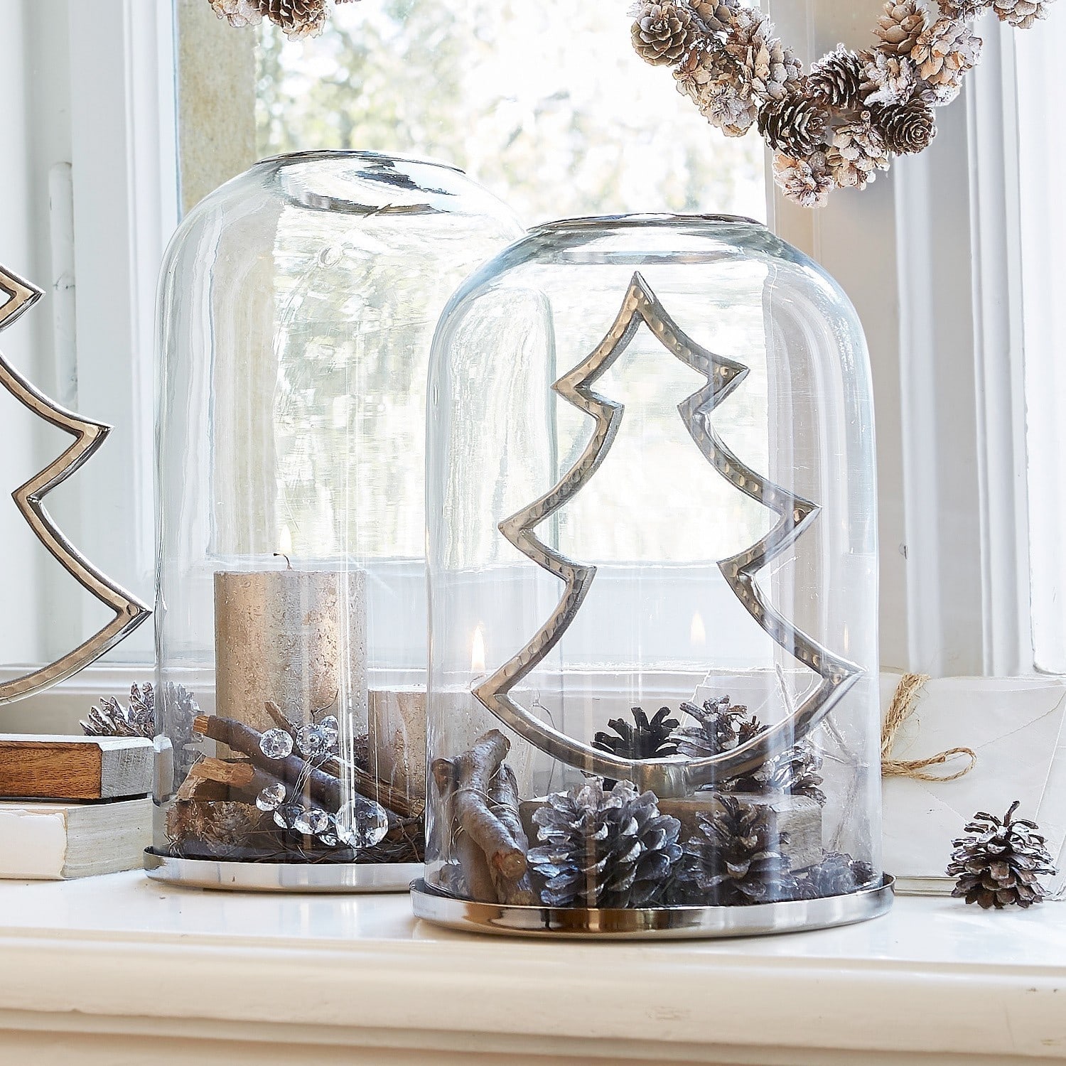 Lot de 2 cloches en verre Locmélar