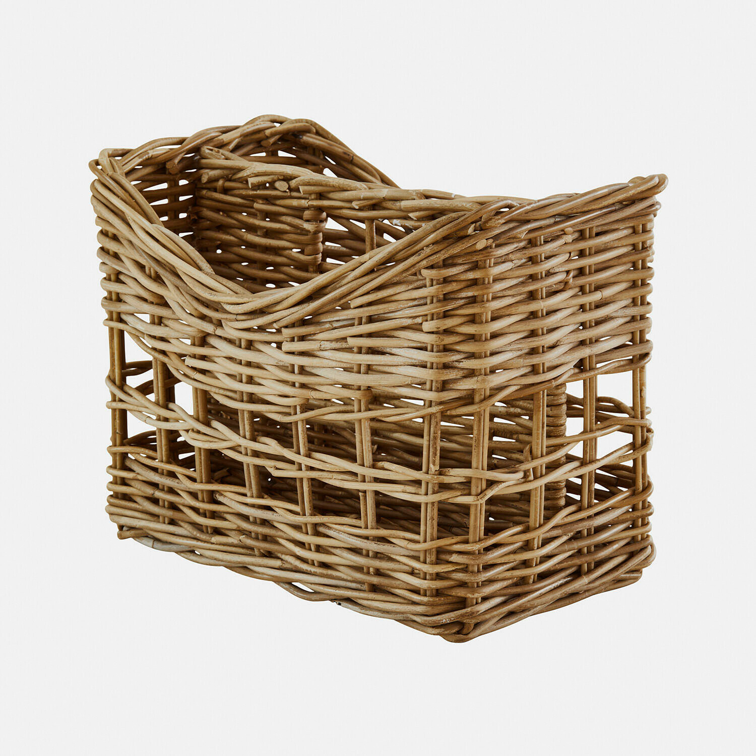 Panier porte-revues Couverne Panier en osier naturel brun clair pour rangement et décoration intérieure pratique