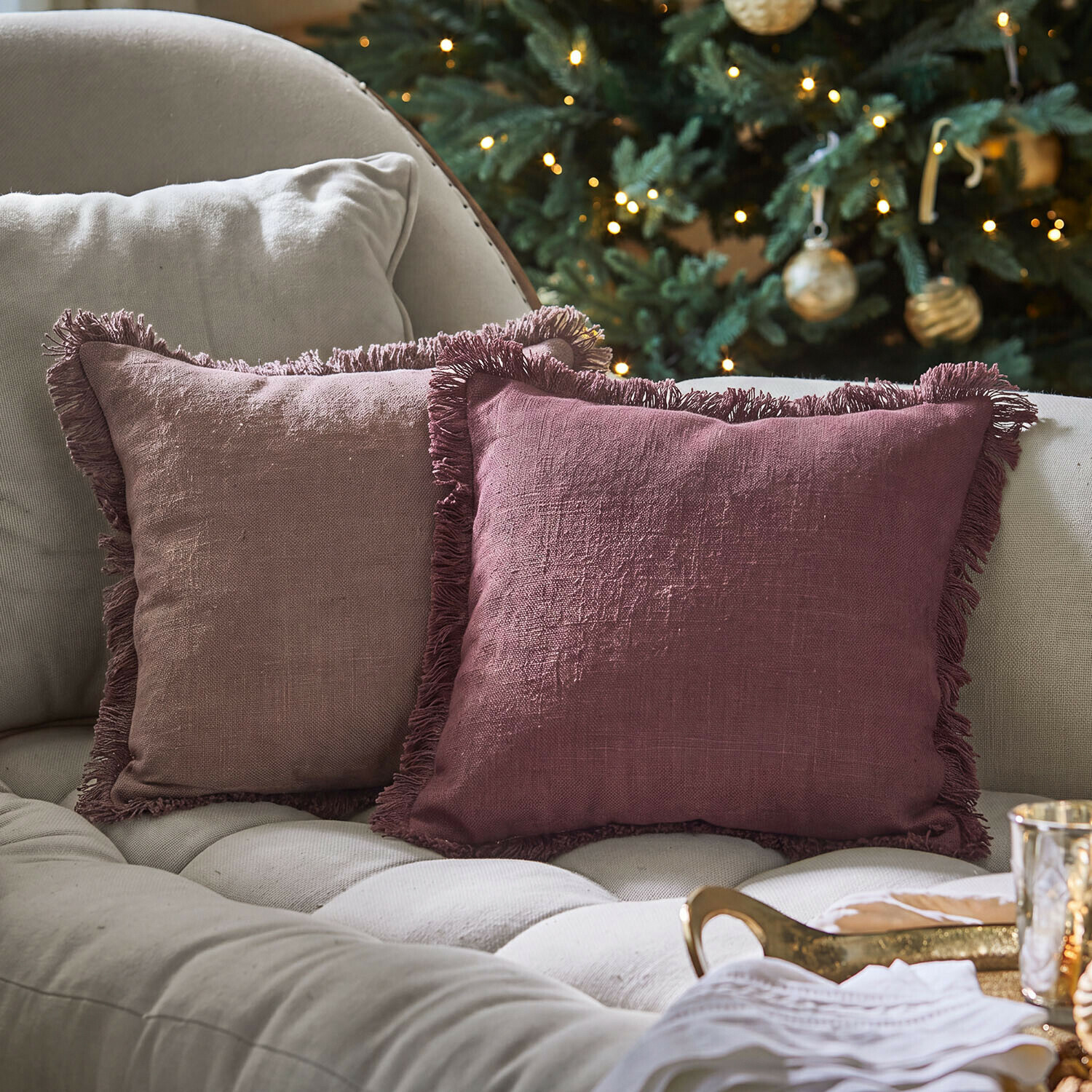 Lot de 2 housses de coussins Maybeline