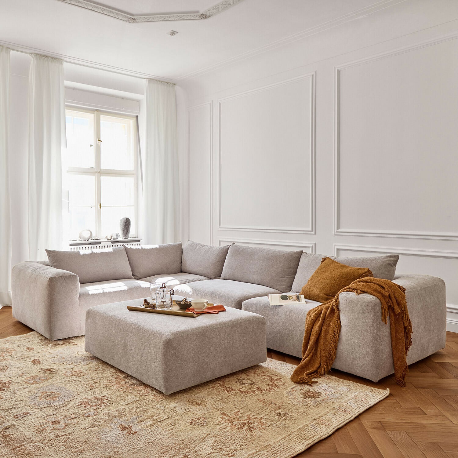 Canapé modulable avec pouf Northcombe Canapé modulable avec pouf Northcombe