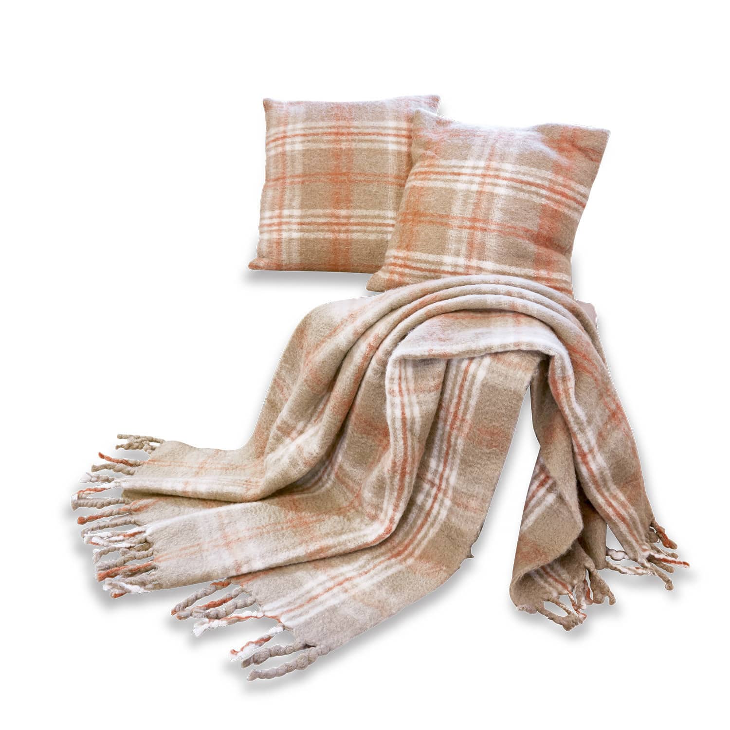 Plaid + 2 coussins Shaw