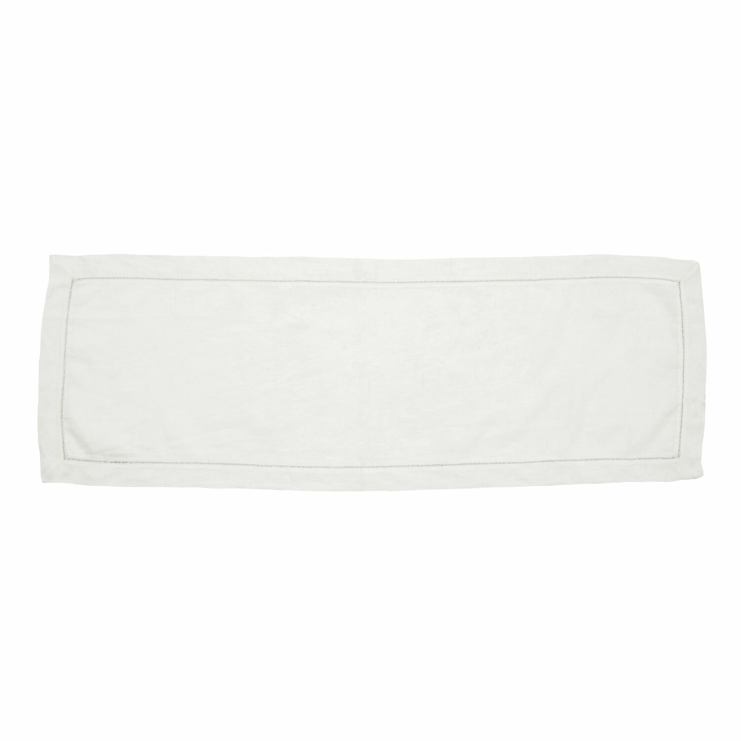 blanc Chemin de table blanc avec bordure fine en tissu de qualité pour décoration élégante de table