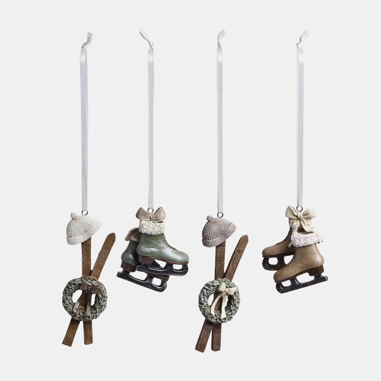 Lot de 4 décorations à suspendre Papeta