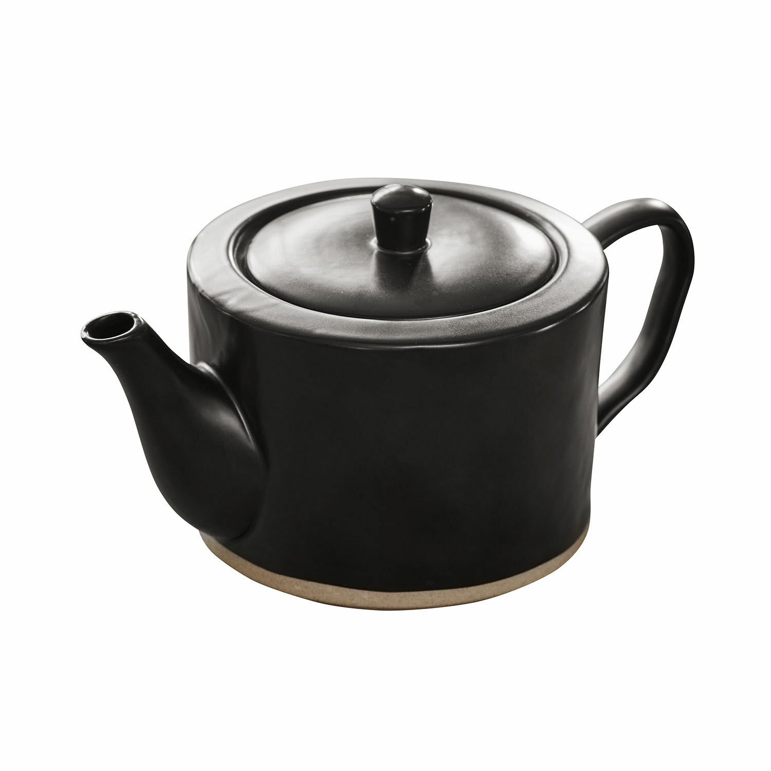 noir Théière Biarritz en céramique noire mate, design simple et fonctionnel pour infuser le thé