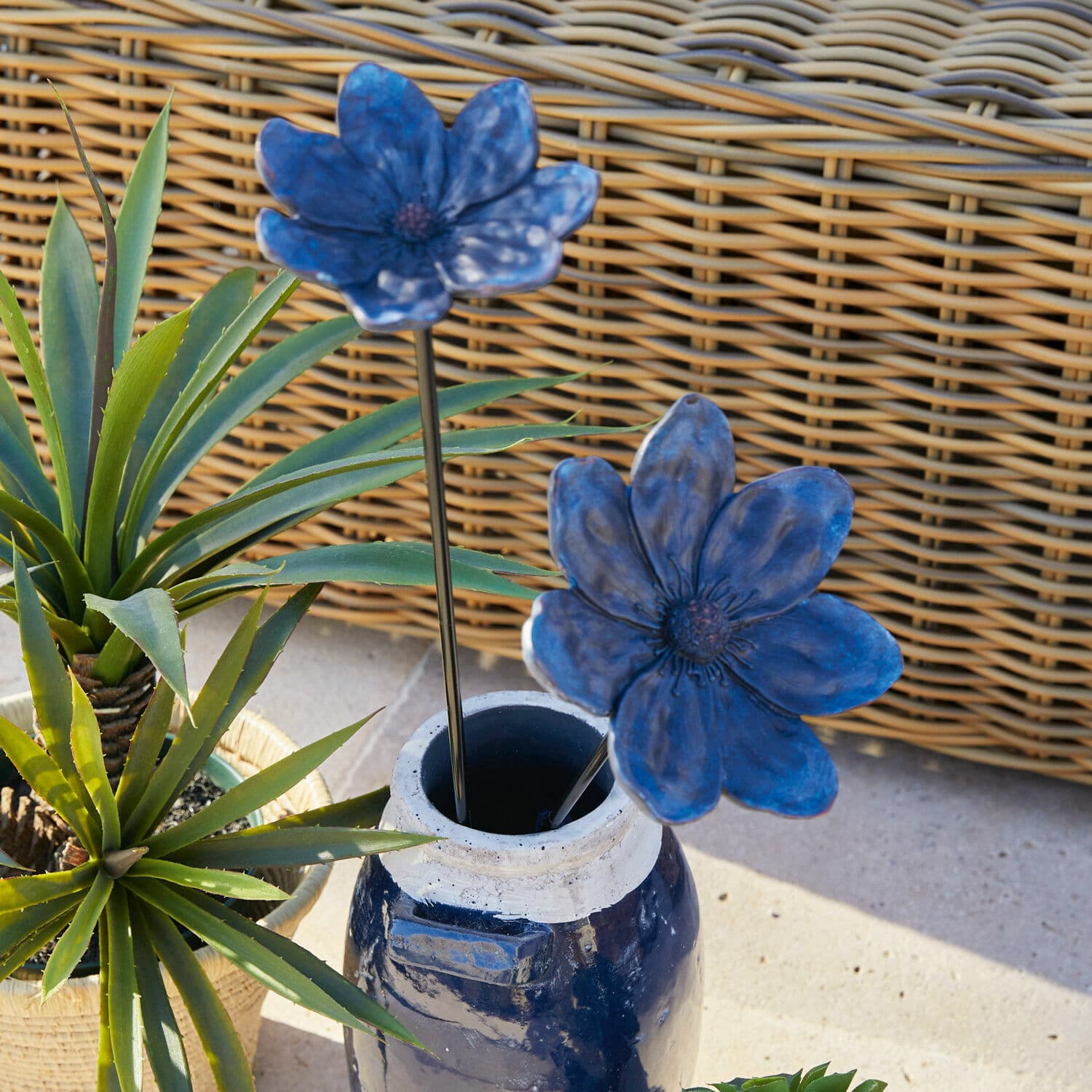 Lot de 2 piques de jardin Soucy