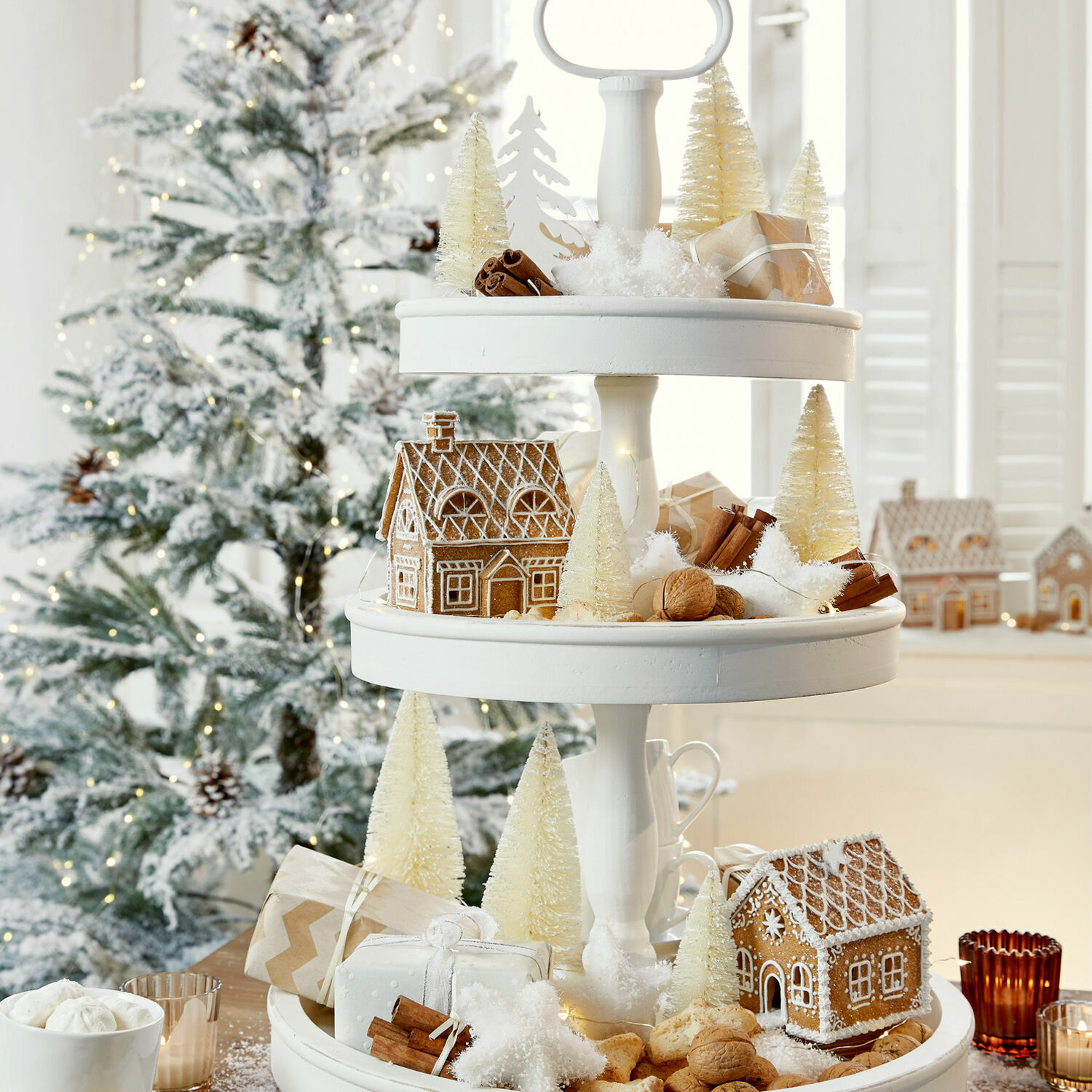 Lot de 8 sapins de décoration Peyton