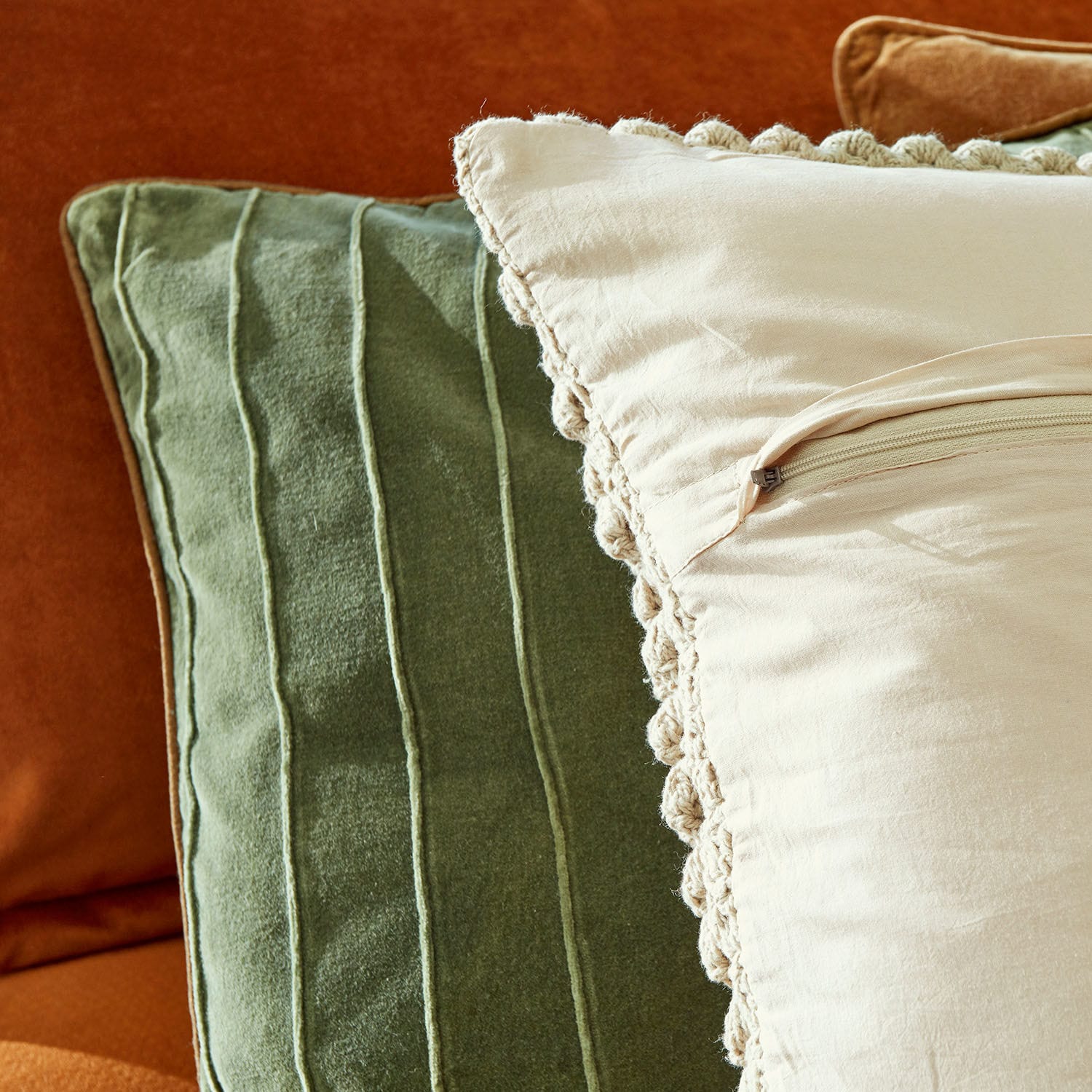 Lot de 3 housses de coussins Maratha