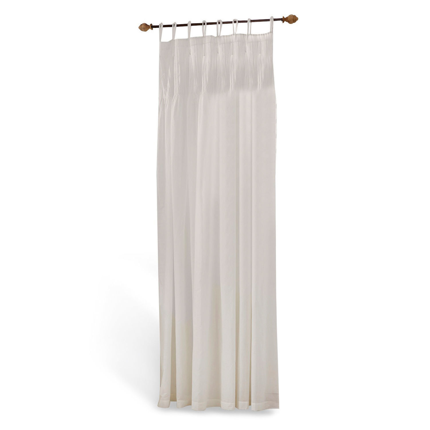 Voilage Martillac Rideau blanc en coton avec boucles pour tringle, décoration de fenêtre élégante pour salon