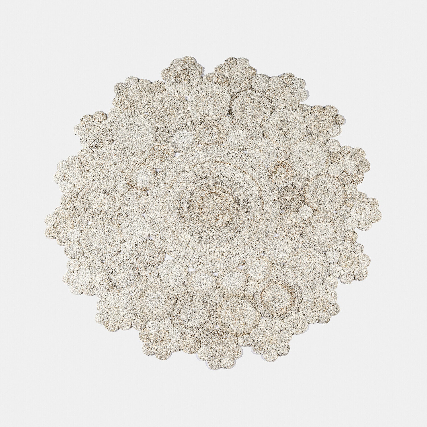 Tapis d’intérieur et d’extérieur Norlinn Tapis rond en corde naturelle beige, décoration intérieure, tapis pour salon élégant