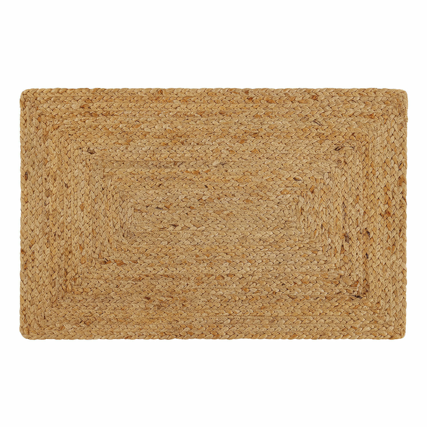 Tapis de bain Busselton Tapis rectangulaire en jute tressée beige naturel pour décoration intérieure durable