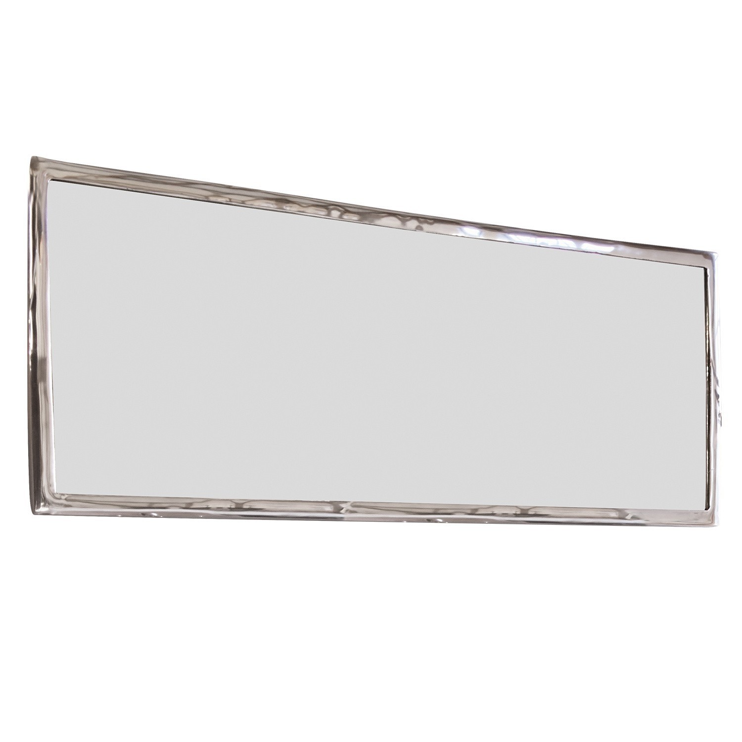 Miroir Kaplin Miroir rectangulaire avec cadre métallique argenté pour décoration intérieure moderne
