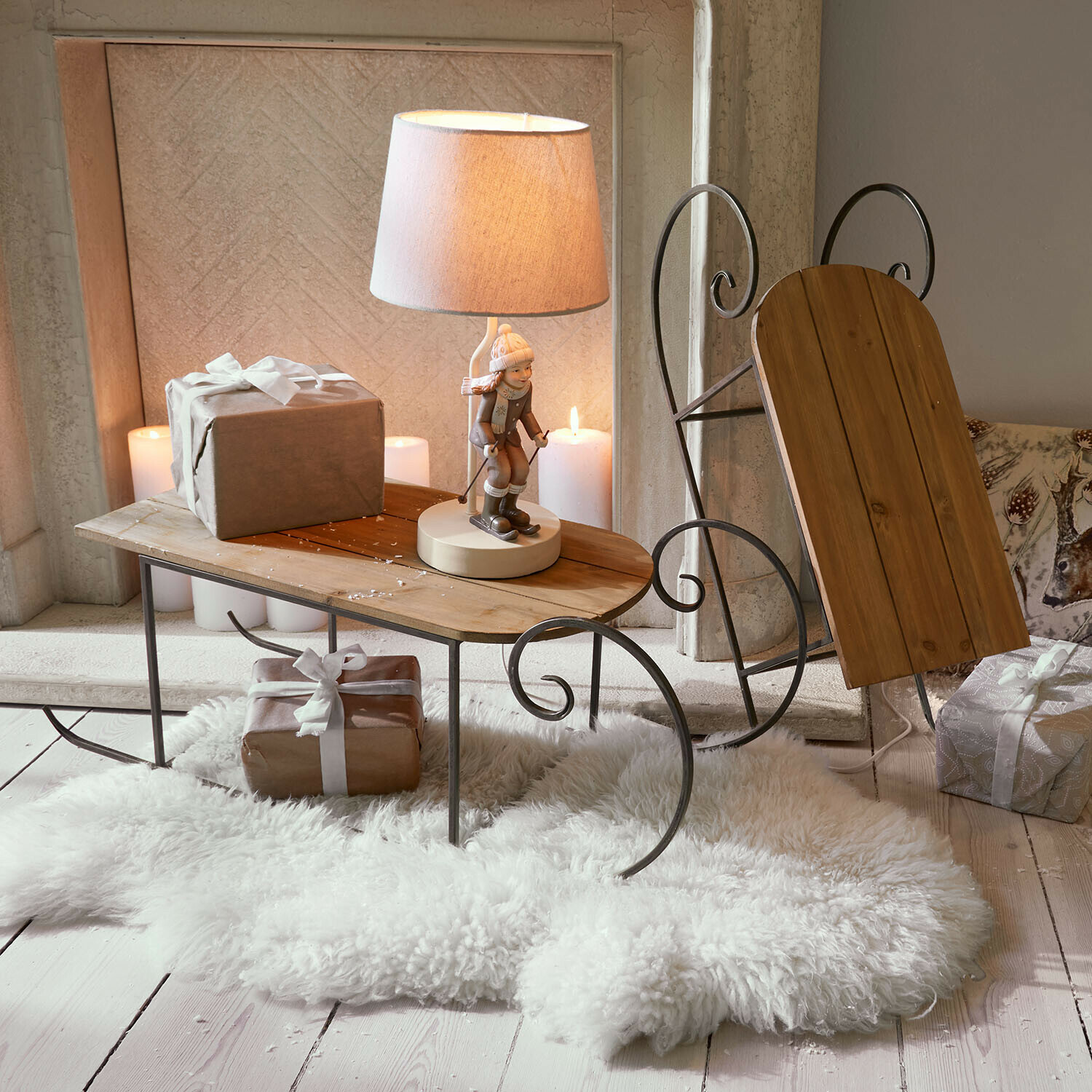 Lot de 2 traîneaux décoratifs Skalara