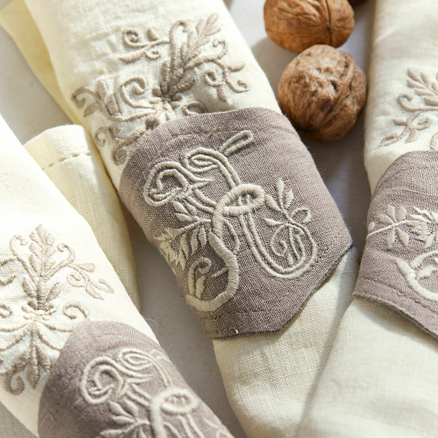 Lot de 4 ronds de serviettes Ashley