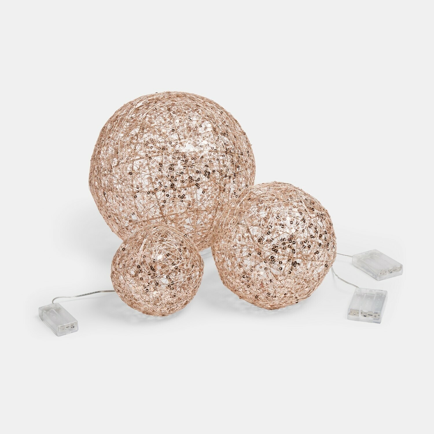 Lot de 3 boules à LED Casaglam