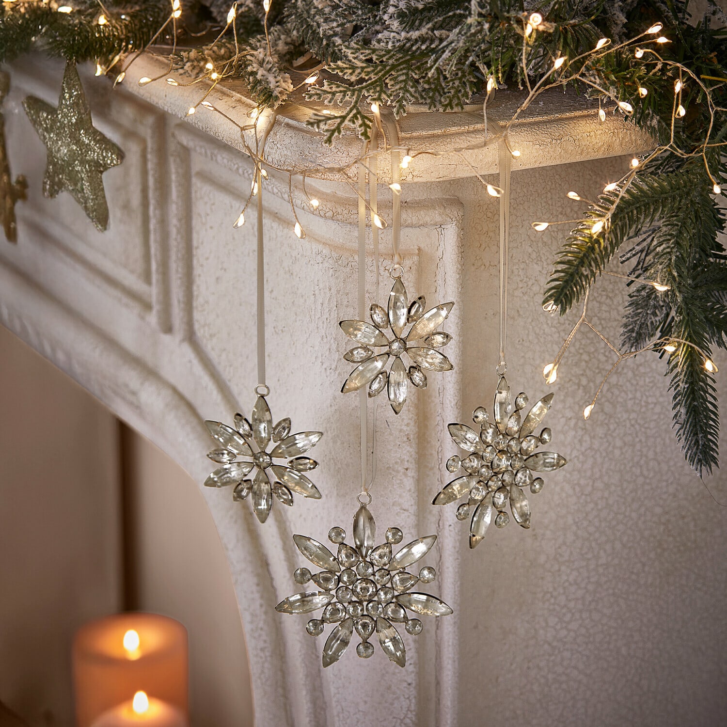Lot de 4 décorations de Noël Orvalie