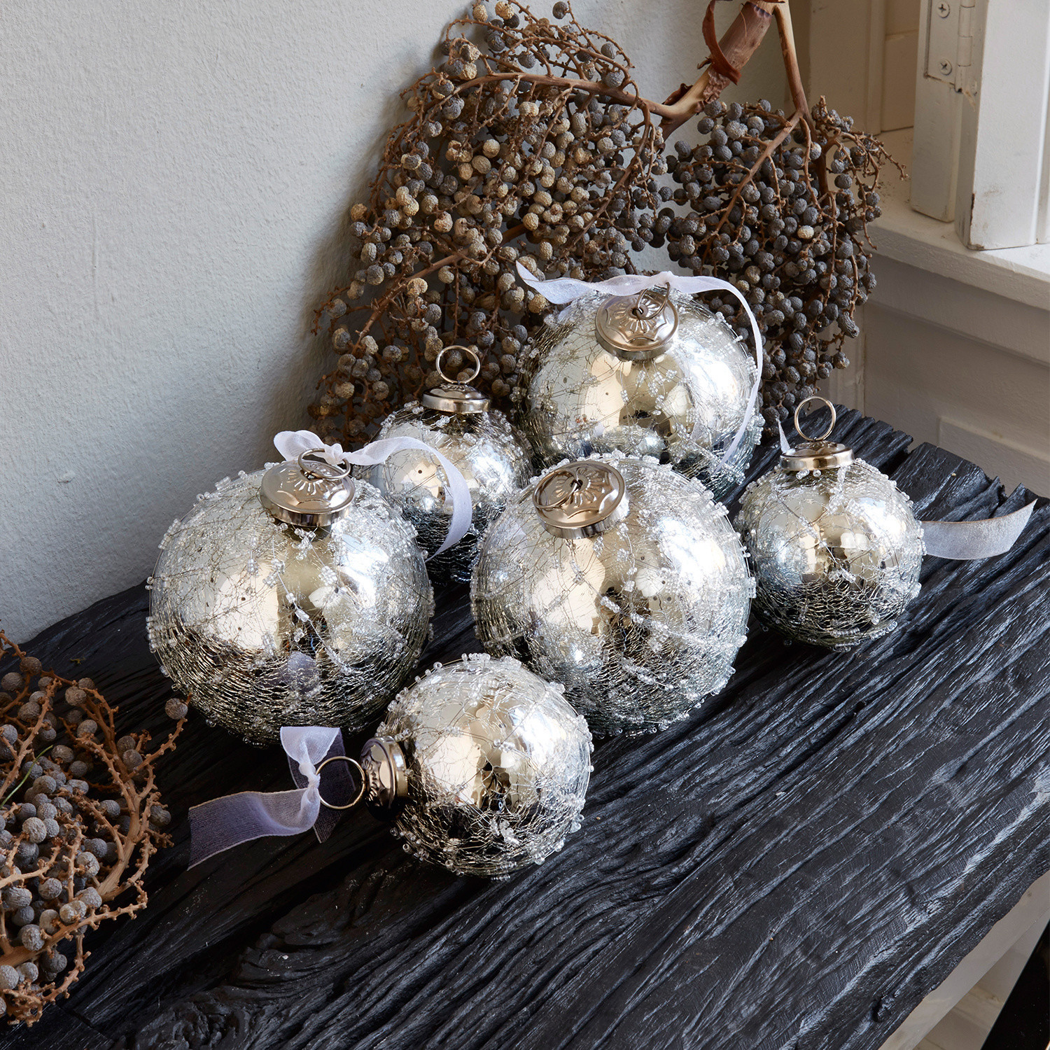 Lot de 6 décorations de Noël Fains