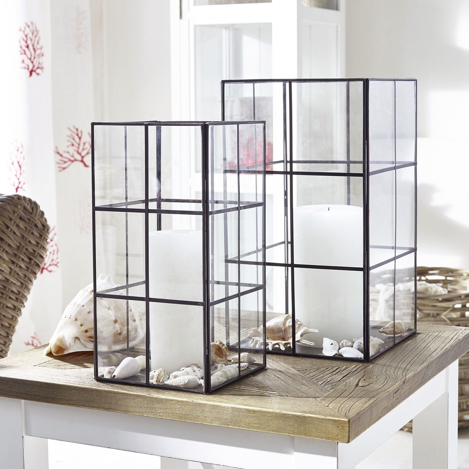 Lot de 2 photophores Samona