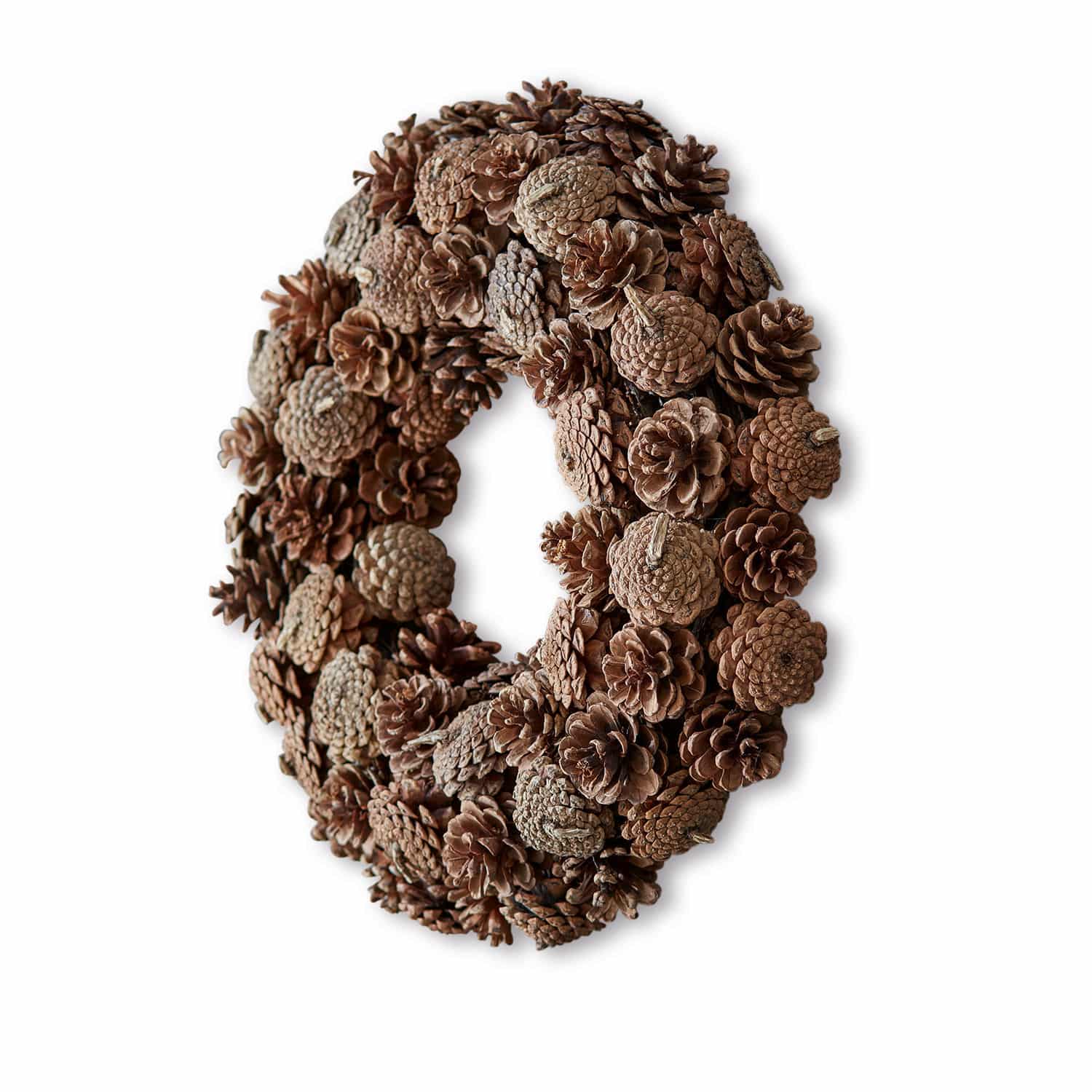 Couronne Mellor Couronne décorative en pommes de pin naturelles marron pour décoration de saison et fêtes