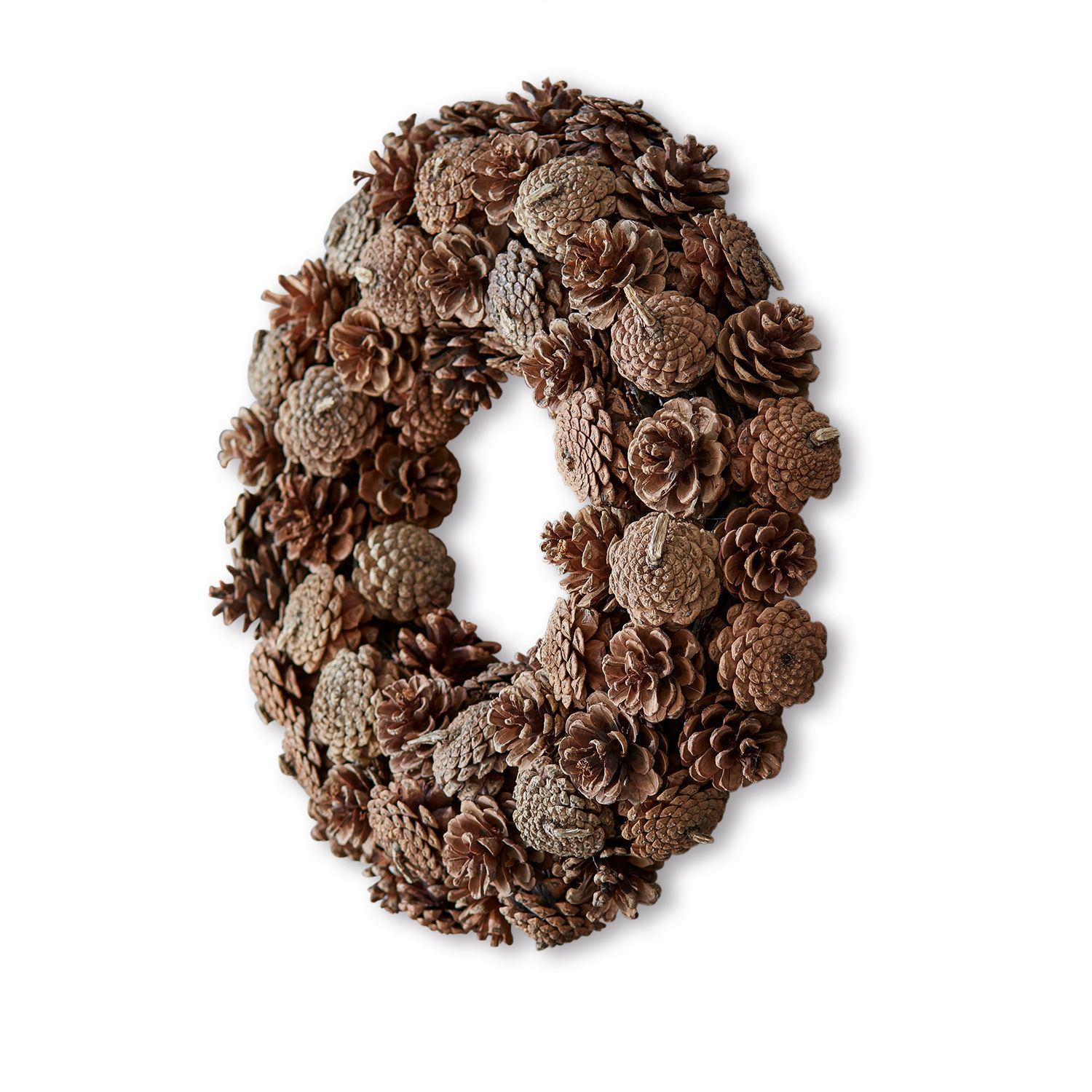 Couronne Mellor Couronne décorative en pommes de pin naturelles marron pour décoration de saison et fêtes