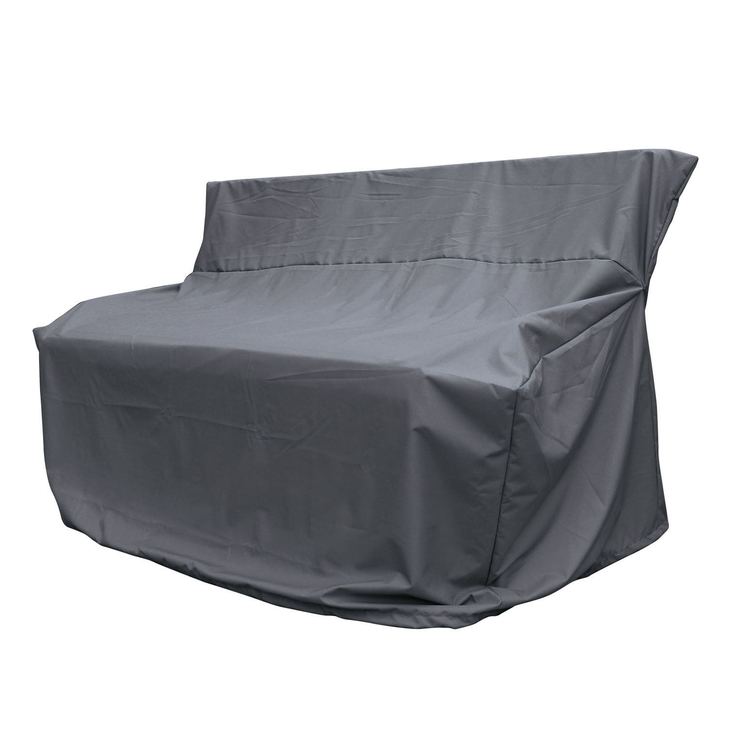 Housse Pascaline Housse de protection grise en tissu imperméable pour banc de jardin, protège contre les intempéries
