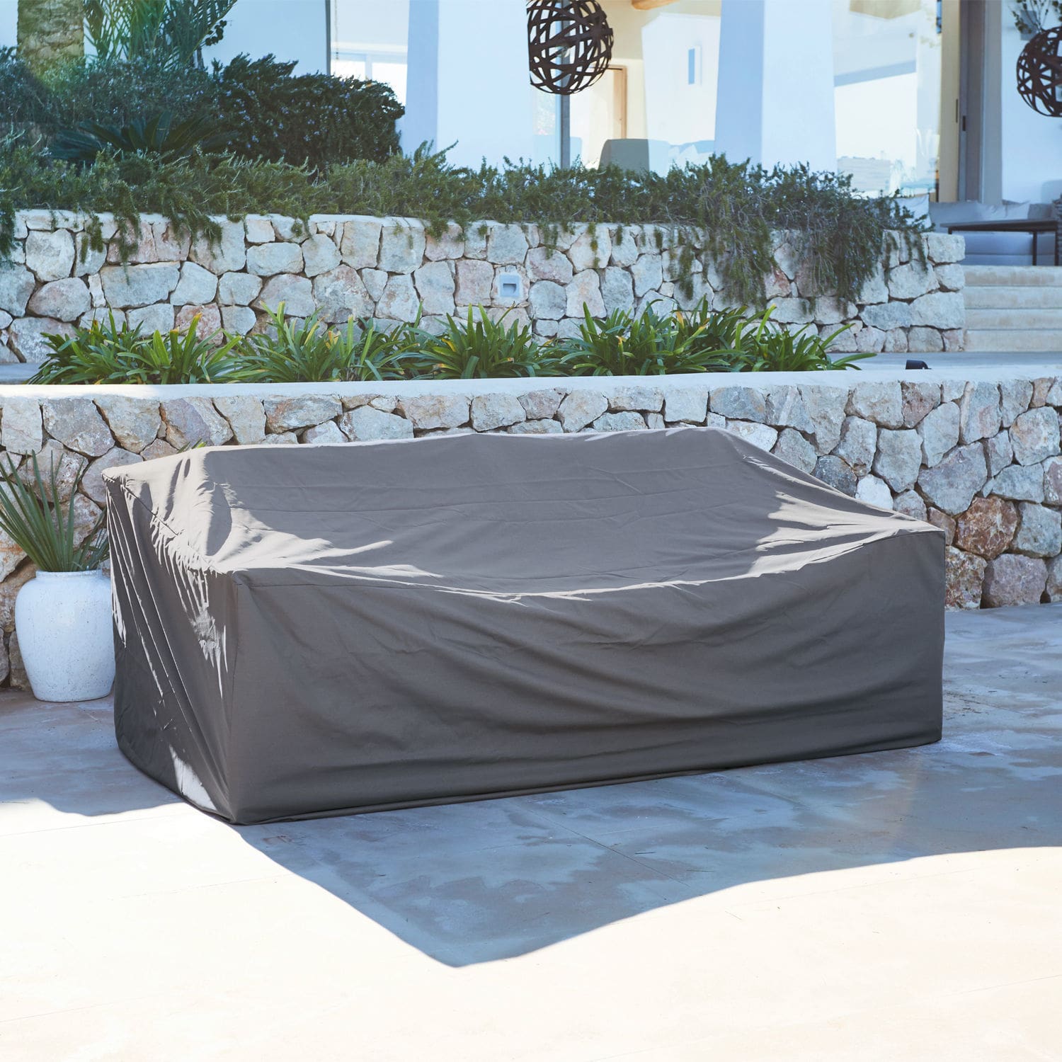 Housse Ajtos Housse grise imperméable pour canapé de jardin protégeant contre les intempéries
