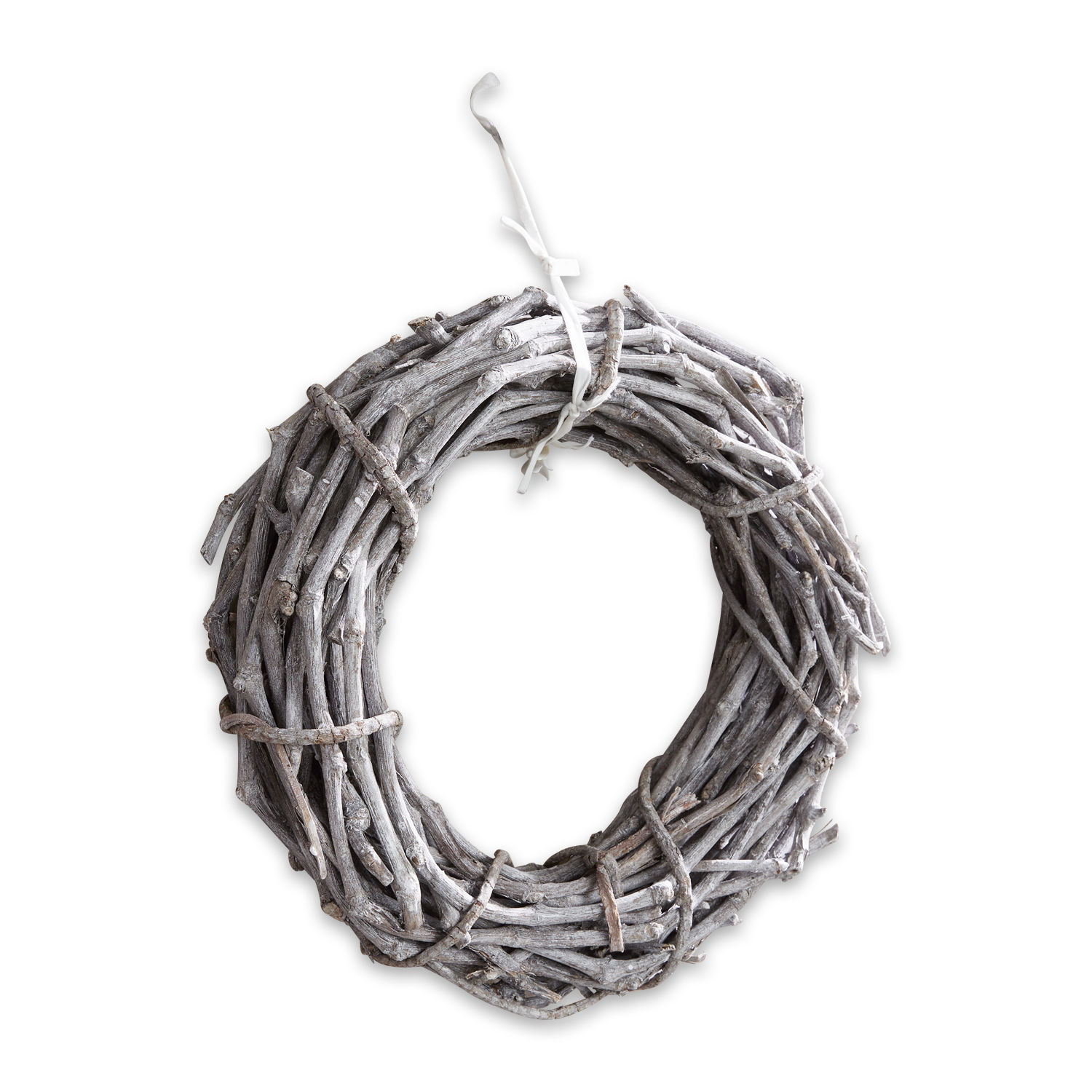 Couronne Dardson Couronne ronde en branches naturelles grises pour décoration intérieure et arrangements saisonniers