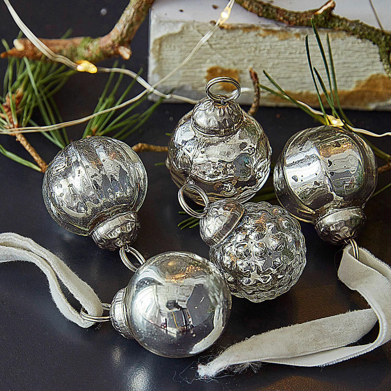 Lot de 5 décorations de Noël Venise