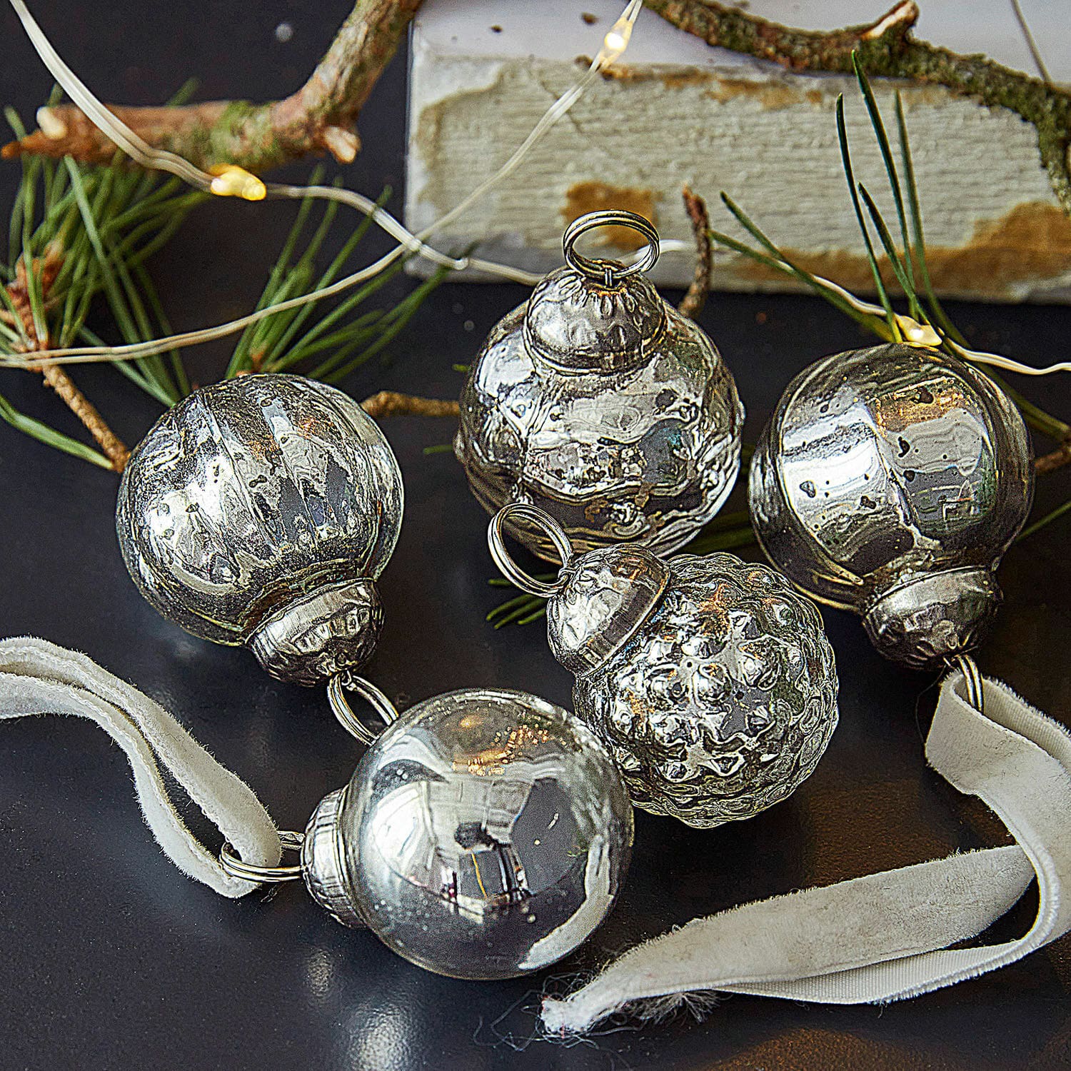 Lot de 5 décorations de Noël Venise
