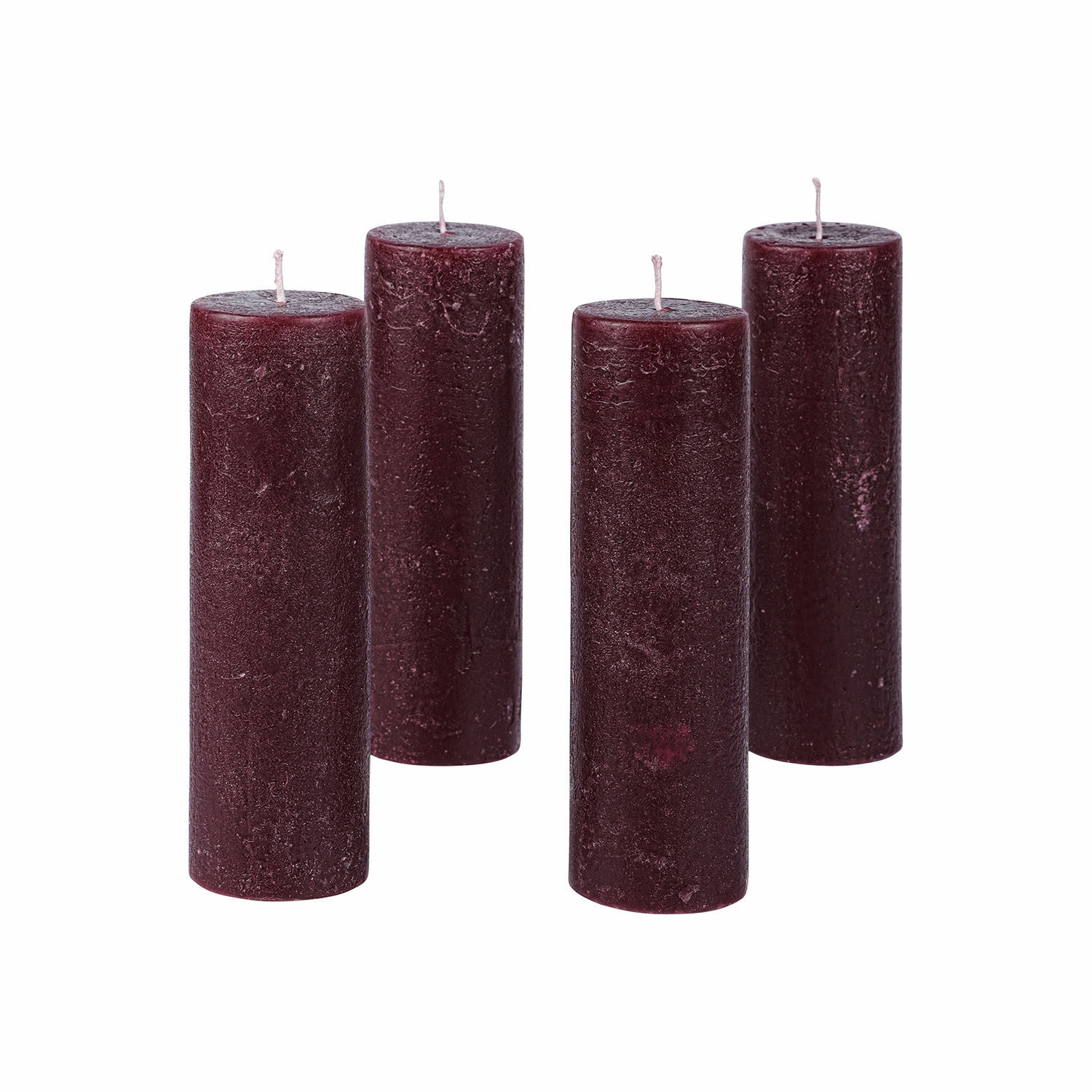 bordeaux Lot de 4 bougies cylindriques Muriel bordeaux, décoration intérieure, bougie décorative