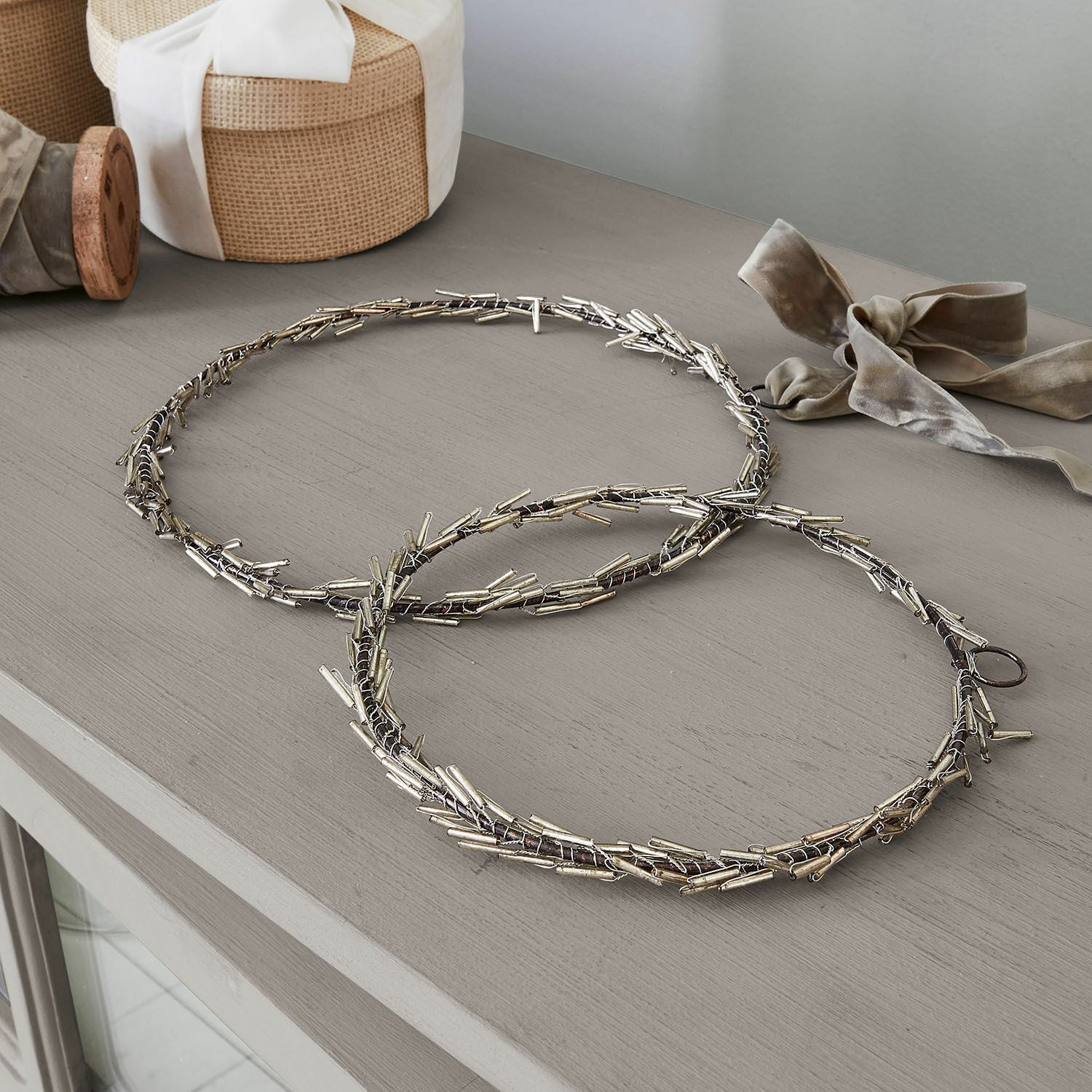 Lot de 2 couronnes Peaches