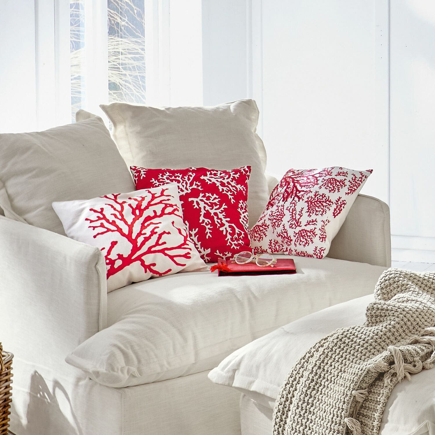 Lot de 3 housses de coussins Colourful
