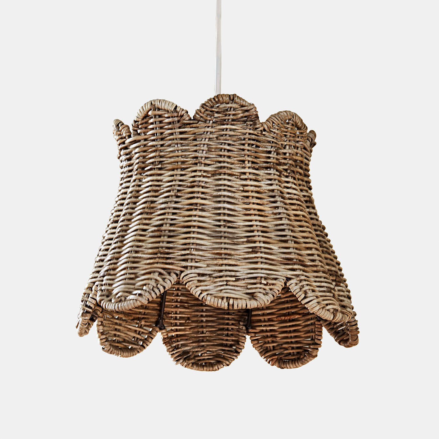Abat-jour Chantivelle Suspension en rotin tressé couleur brun naturel, abat-jour décoratif pour éclairage intérieur