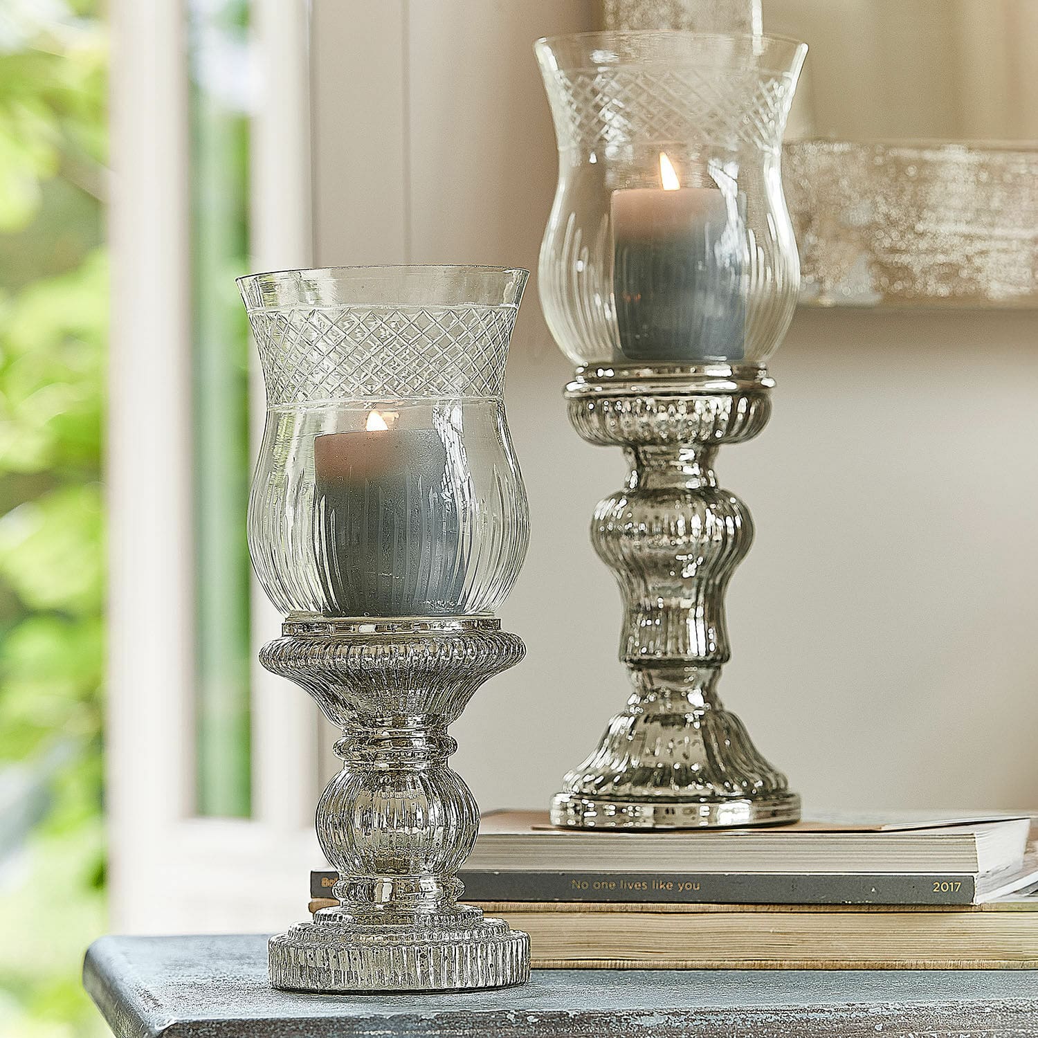 Lot de 2 bougeoirs Luisant
