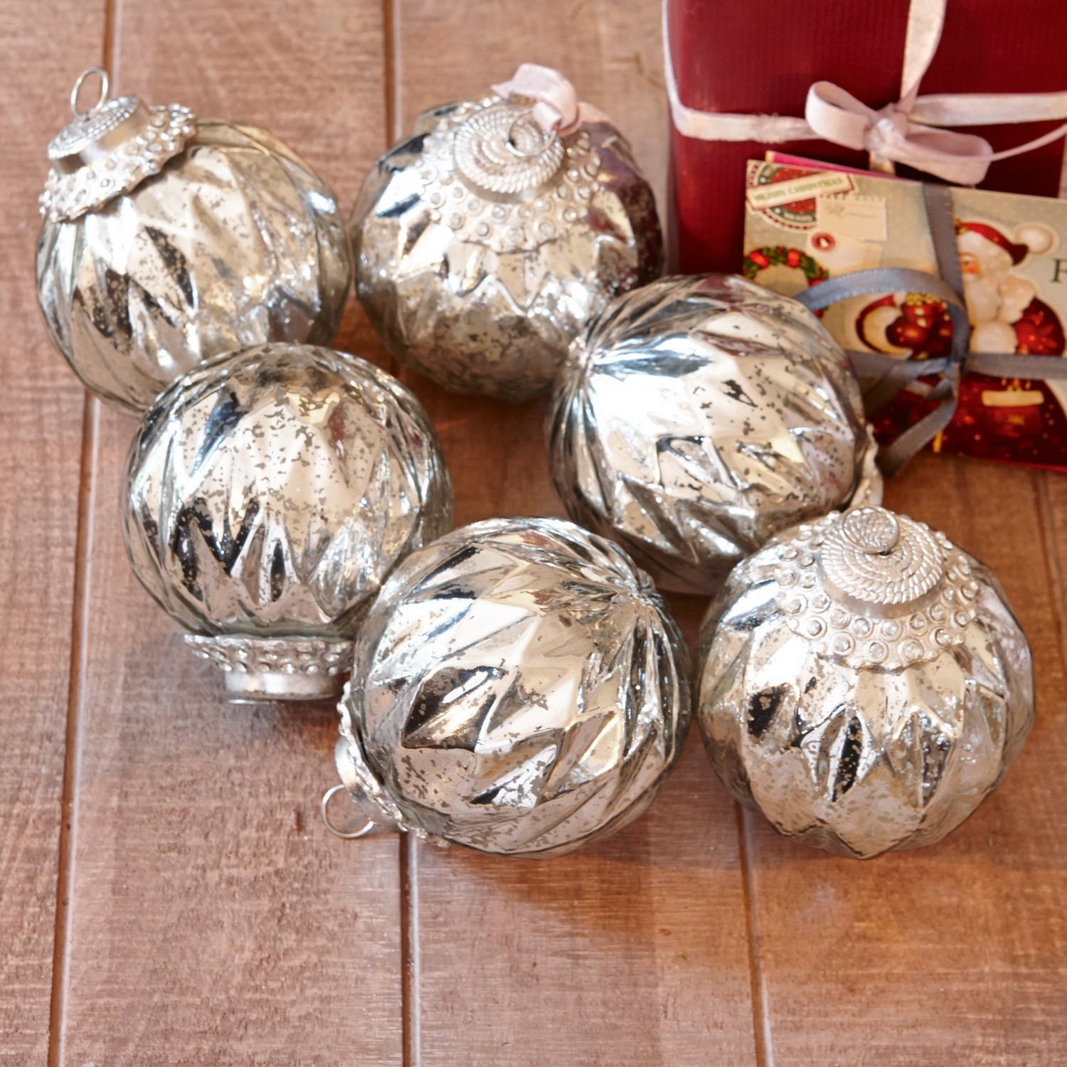 Lot de 6 décorations de Noël Ravoire