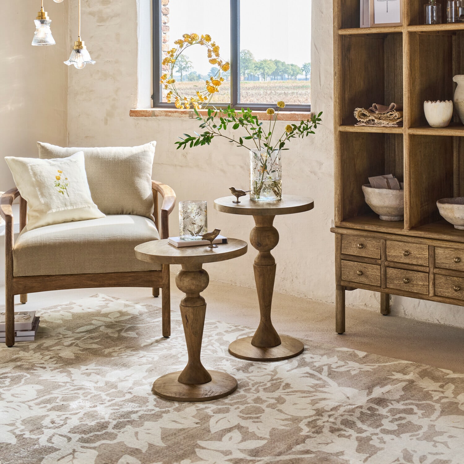 Lot de 2 tables d'appoint Corviana