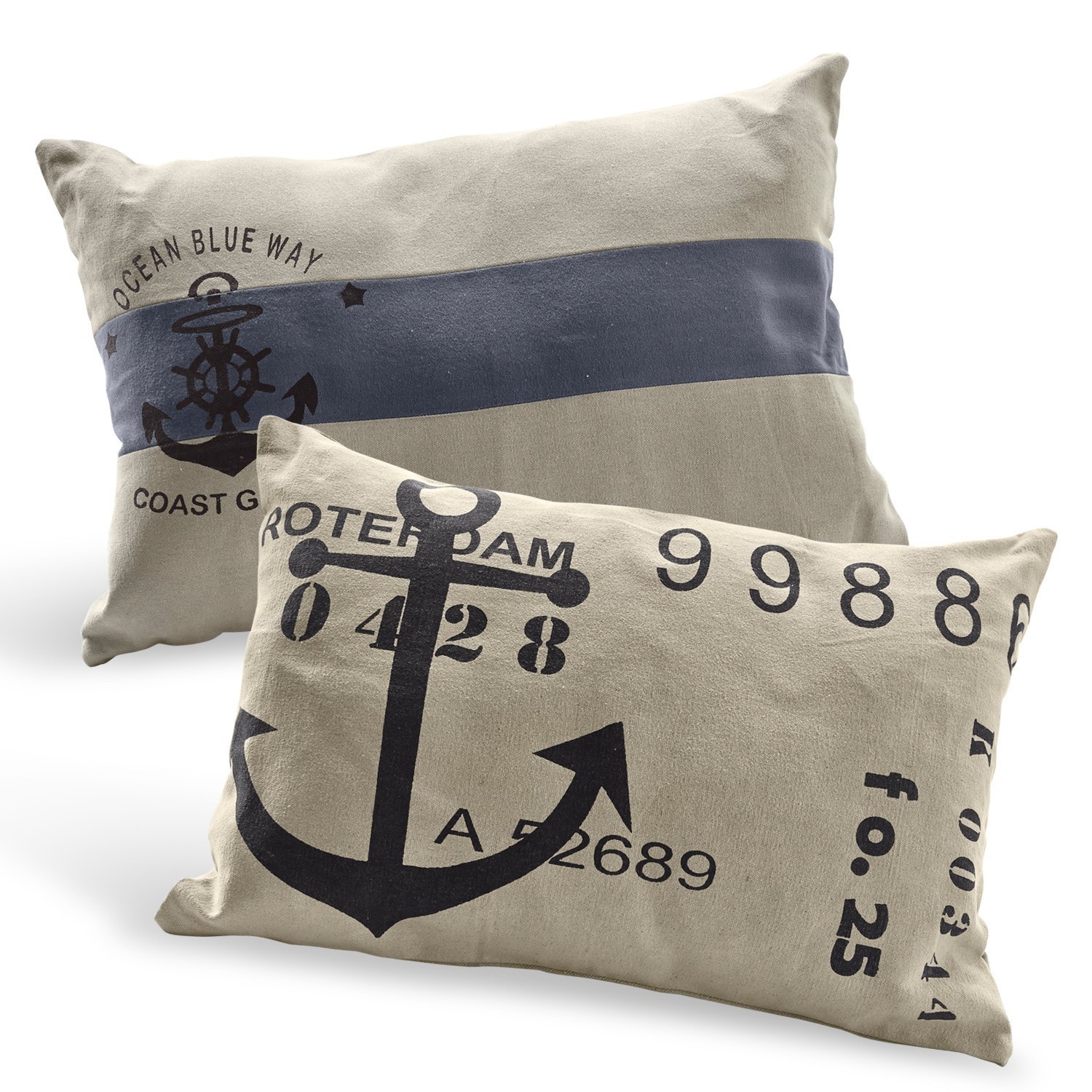 Lot de 2 housses de coussin Nautico