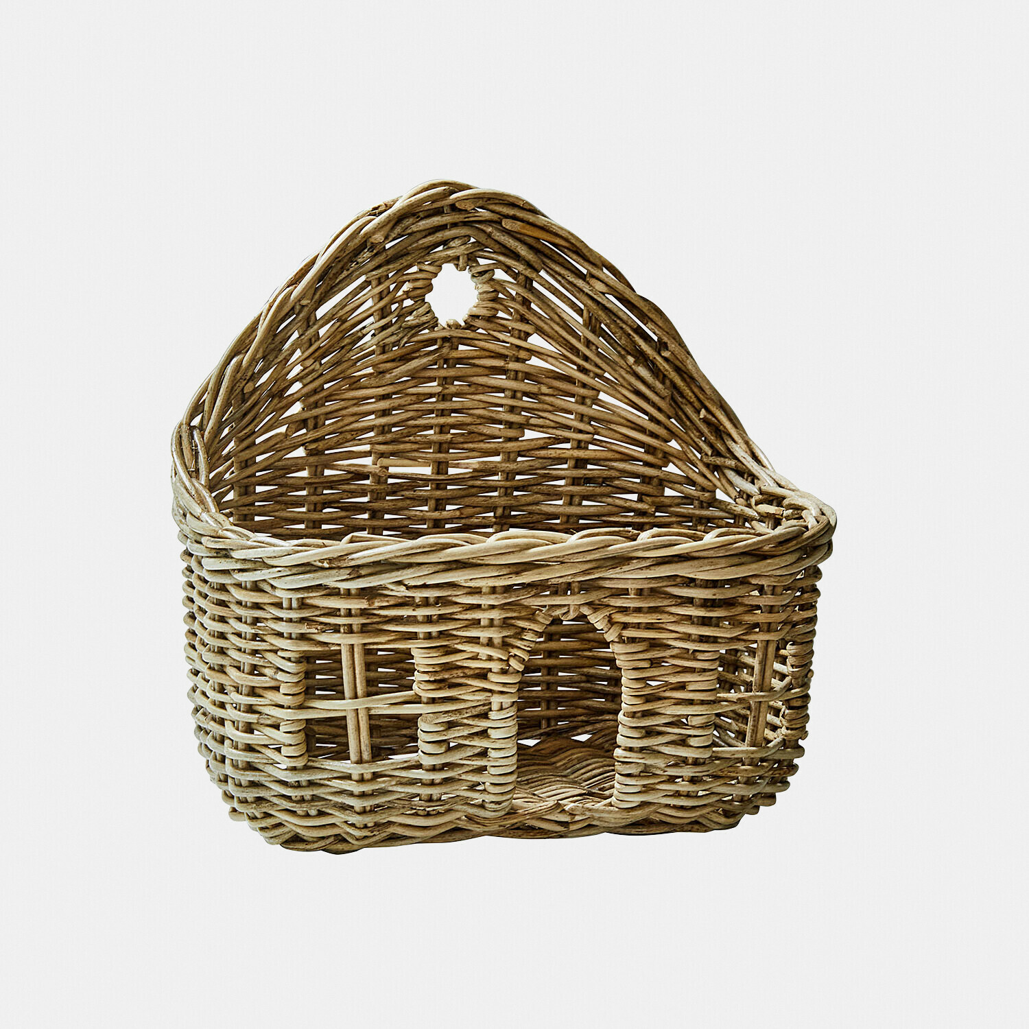 Panier « Maison » Tinytreasure Panier en rotin naturel en forme de maison, parfait pour le rangement et la décoration intérieure