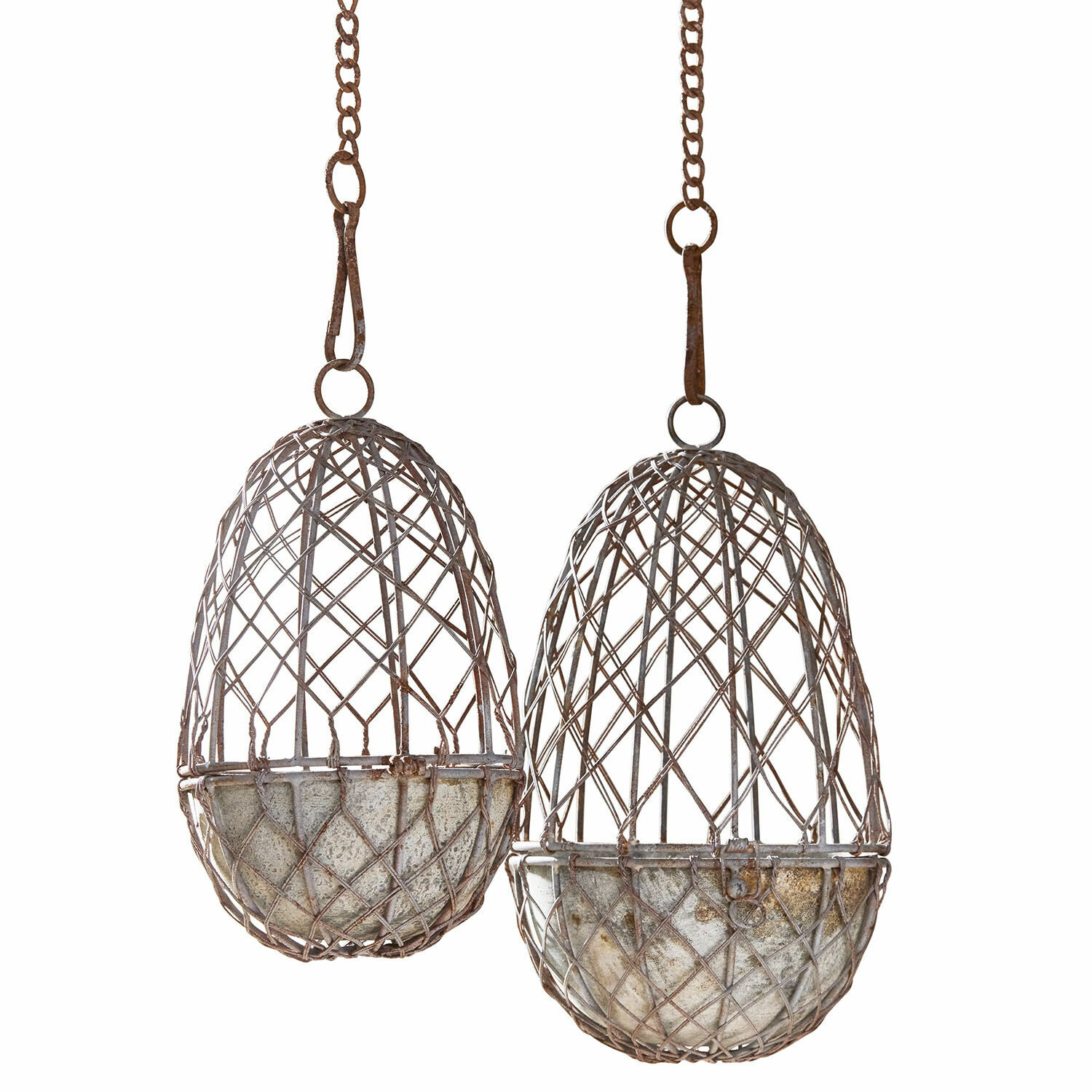 Lot de 2 cages à oiseaux décoratives Eralin