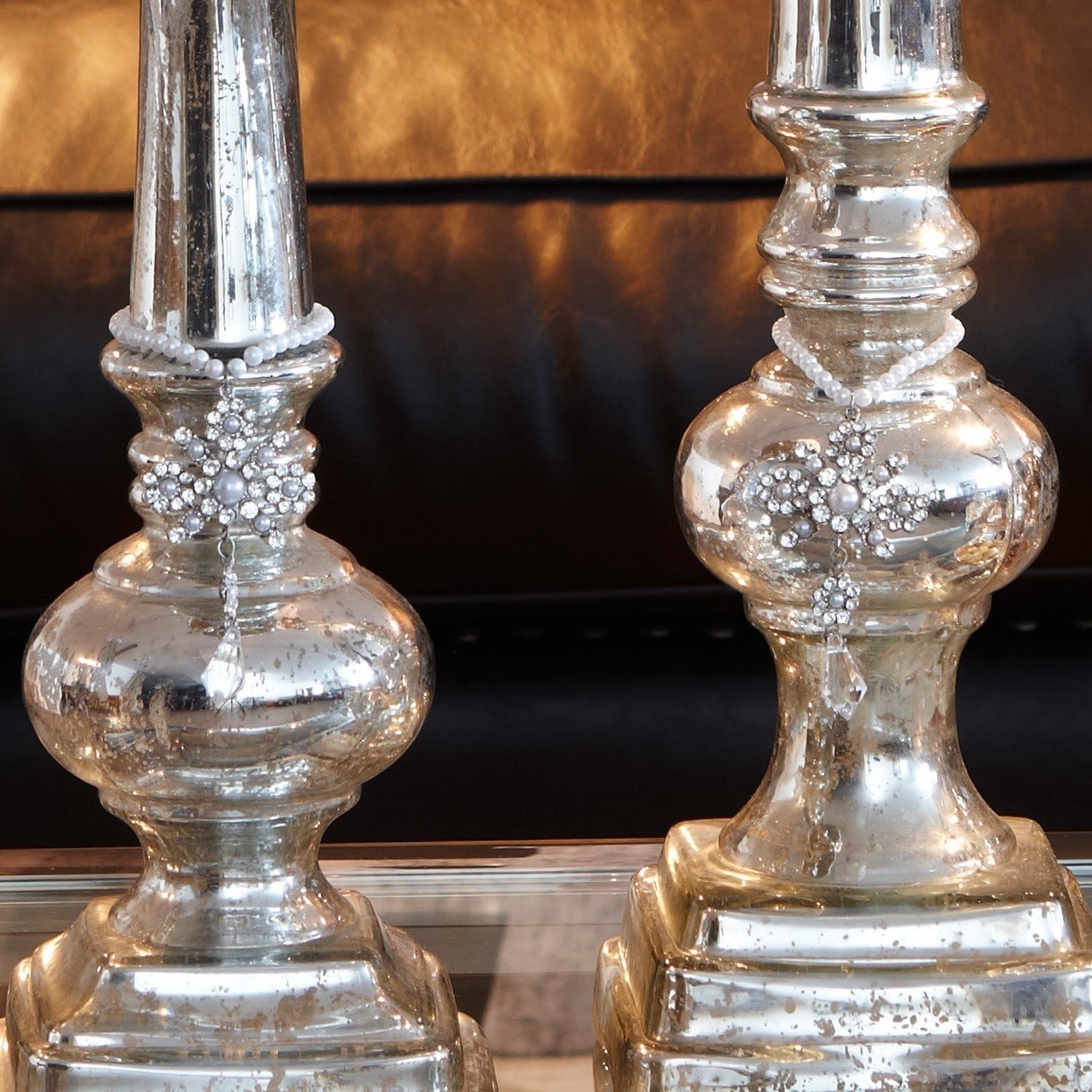 Lot de 2 bougeoirs Charlene