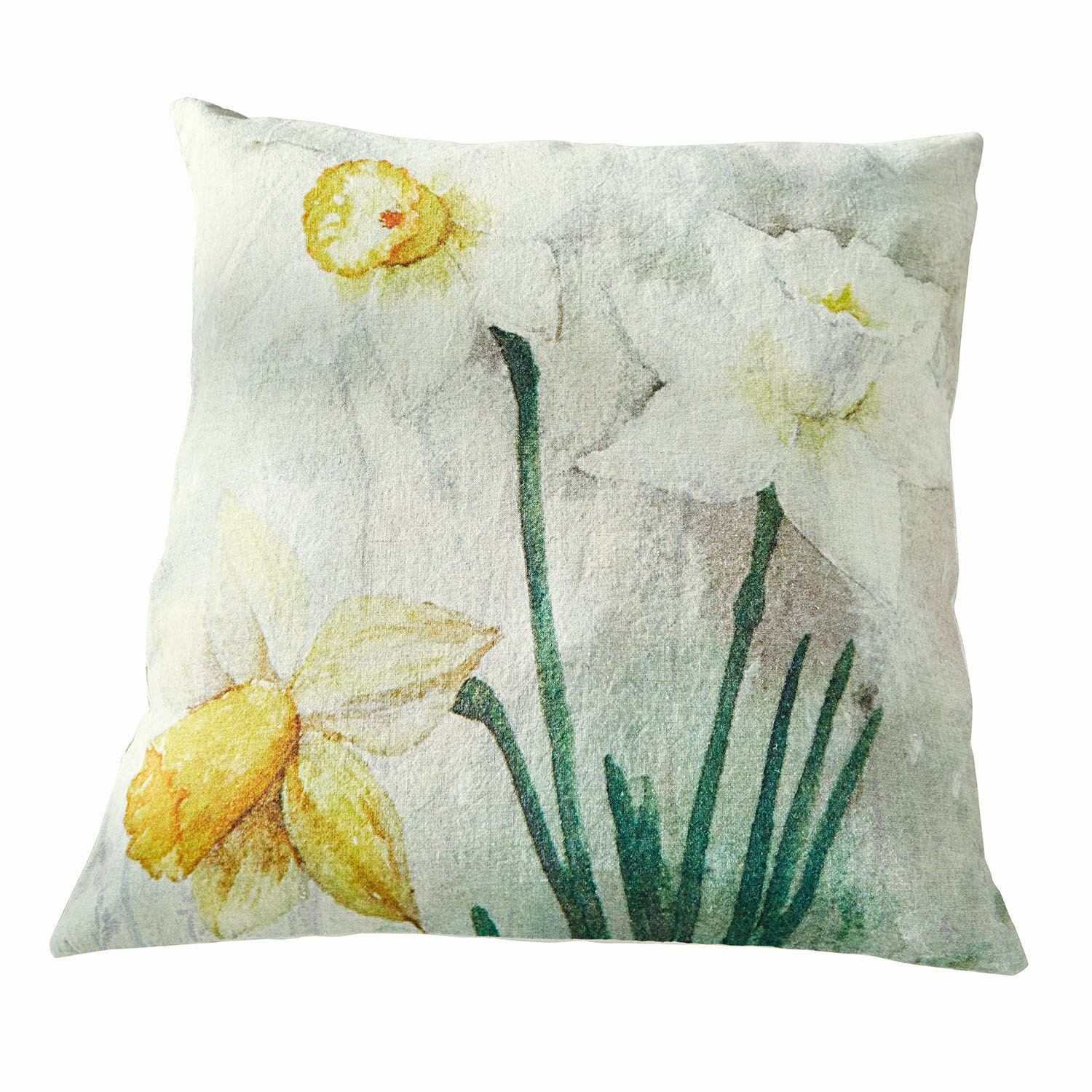 Housse de coussin Misapina Coussin décoratif avec motif de jonquilles jaunes et blanches sur fond clair